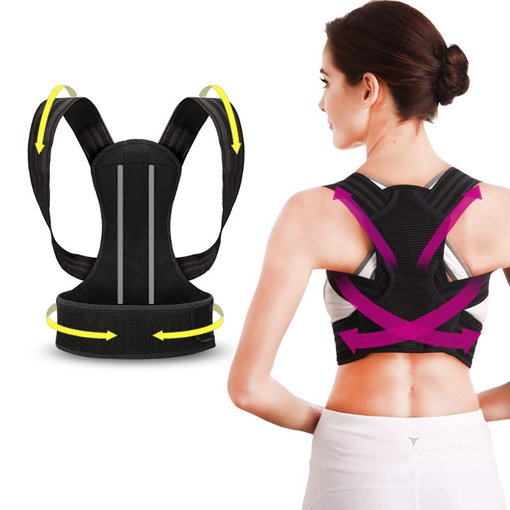 Back Brace Posture Corrector, Posture Brace, Bodywellness Posture Corrector, Comfortable Posture Trainer- Men And Women Universal,A-XL