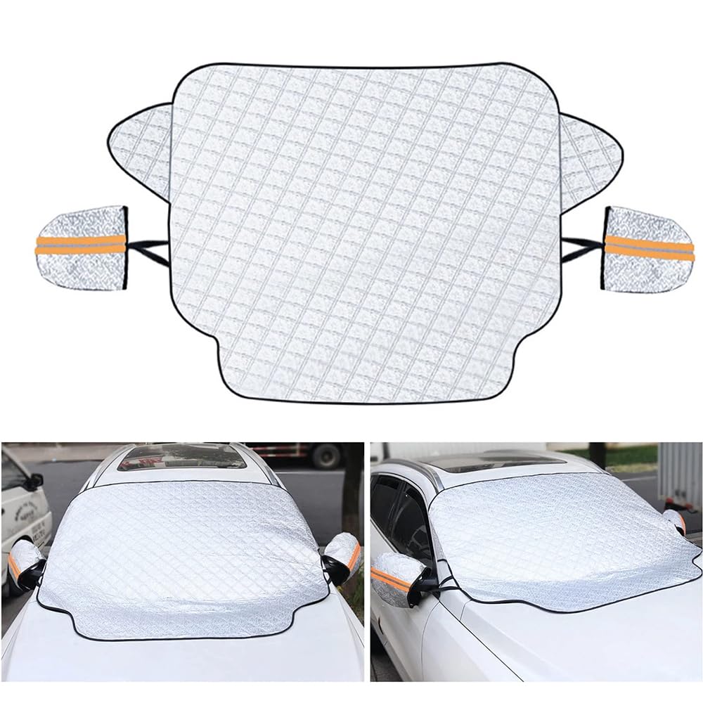 Car Windscreen Cover Windshield Snow Shield Protection Foils Frost Protector Resistant Ice Sun UV Dust Water Screen Covers for Talbot Rancho Samba Simca Solara Tagora,A-145 * 110