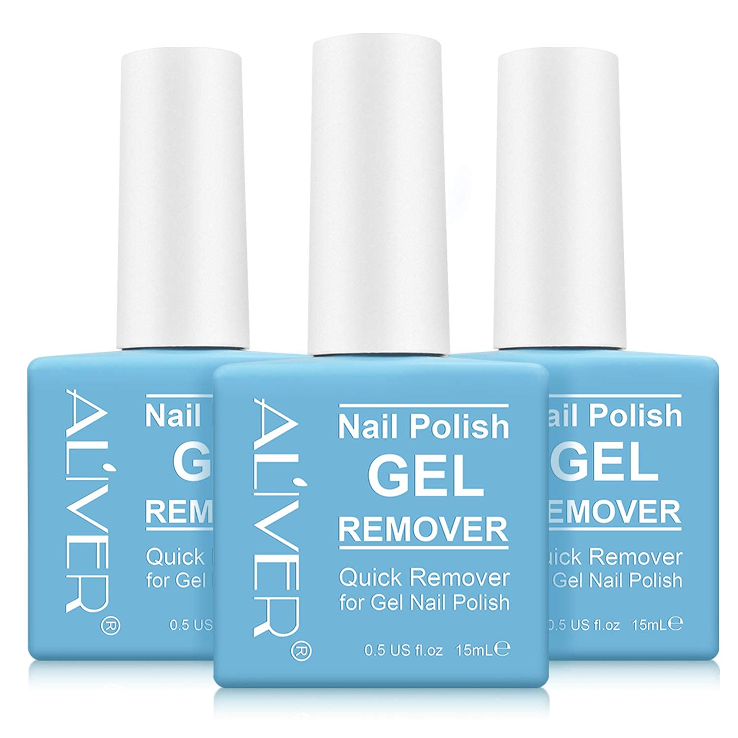 NIFEISHIGel Nail Polish Remover,(3pcs) Soak-Off Gel Polish Remover Professional Removes Gel Nail Polish In 2-5 Minutes Easily & Quickly Don't Hurt Your Nails