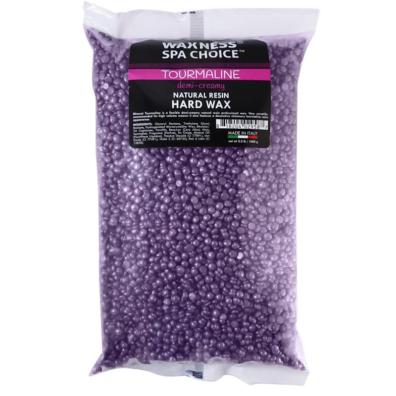 WaxnessSpa Choice Metallic Tourmaline Demi Creamy Hard Wax Beads 2.2 lb / 1 kg