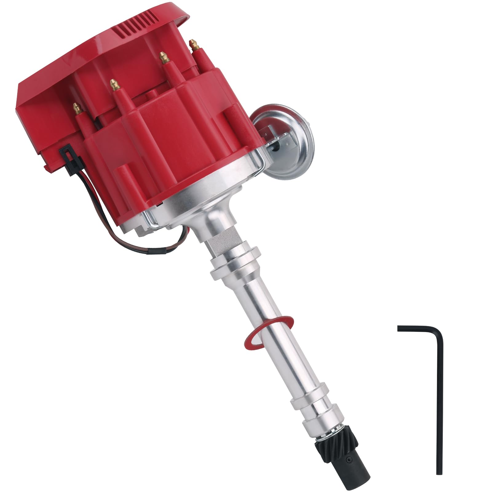 High Performance Racing Hei Distributor Red Cap Compatible with Chevy/gm SBC BBC Small Block/Big Block 65k coil 7500RPM 283 305 307 327 350 400 396 402 427 454 V8 Replacement 1035001 JM6500R