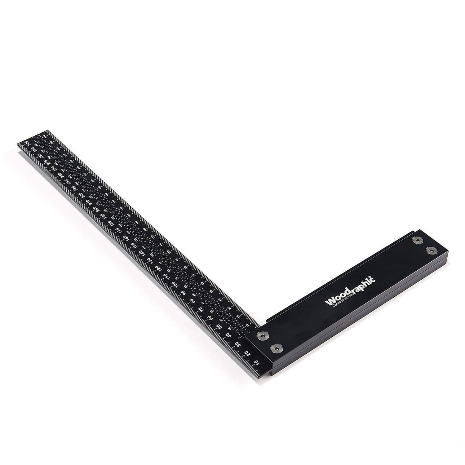 WoodraphicSignature Precision Square 300mm Guaranteed T Speed Measurements Ruler for Measuring and Marking Woodworking Carpenters - Aluminum Steel Framing Professional Carpentry Use