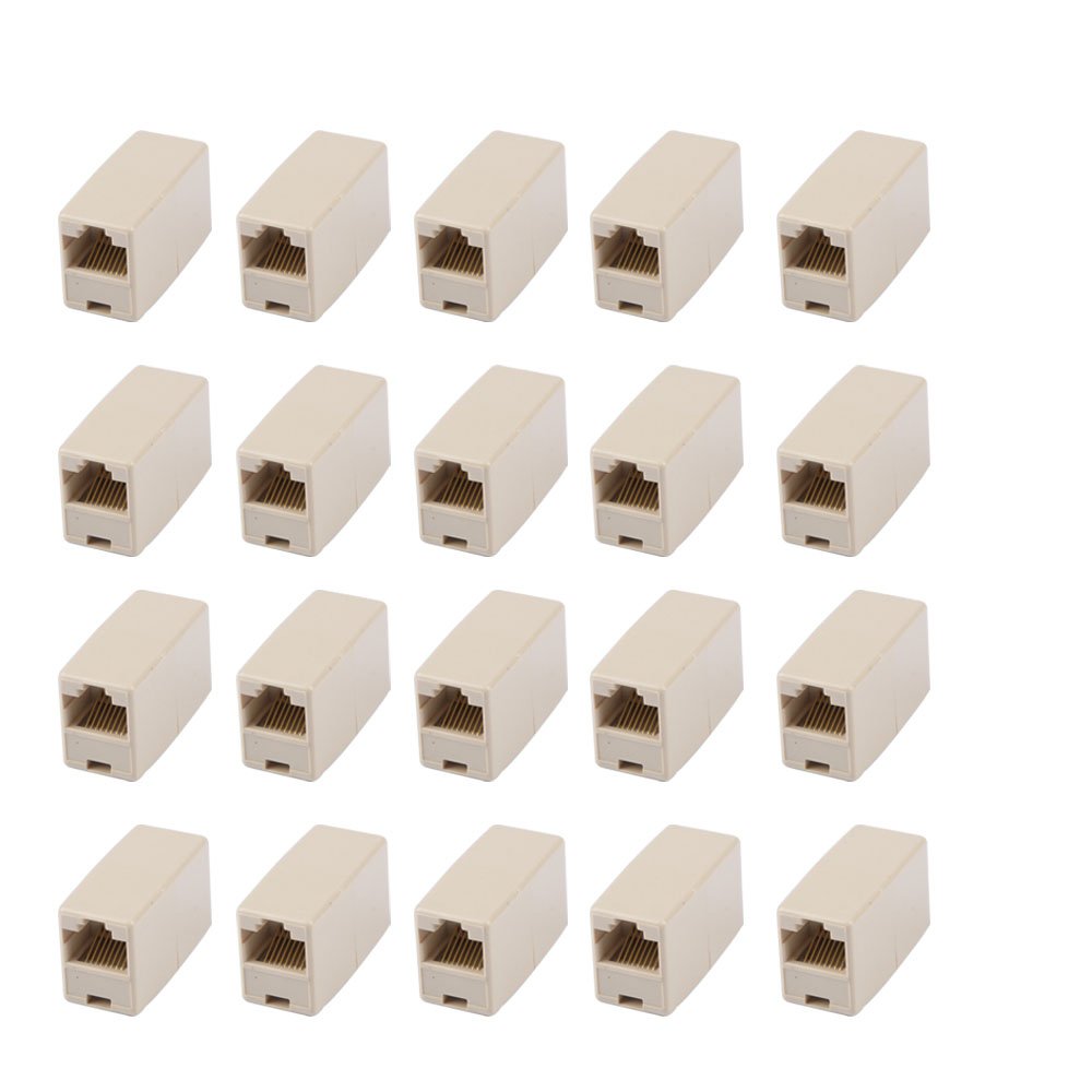 MyArmor RJ45 8P8C Ethernet Network LAN Cat5e Cat6 Cable Joiner Adapter Coupler Extender Connectors Straight Module Adapters (20 pcs)