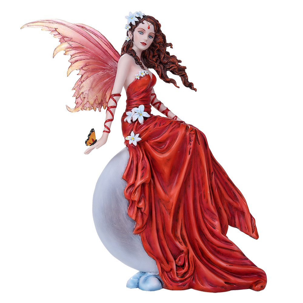 Pacific Giftware Celestial Crimson Lilly Fairy Collectible Figurine Nene Thomas Licensed Art Inspiration 12 Inch Tall