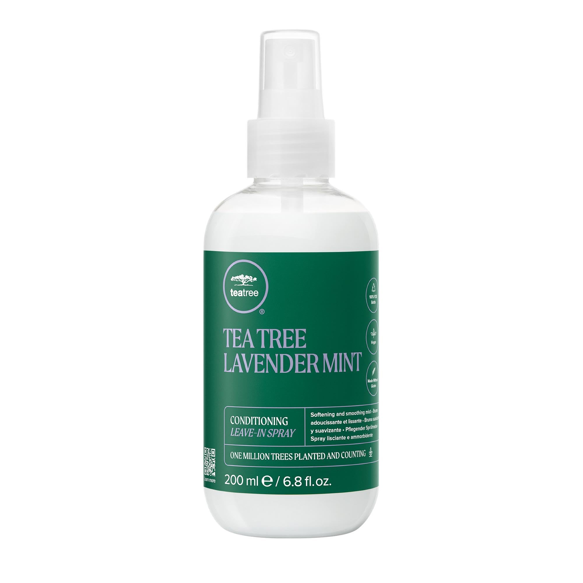 Tea TreeLavender Mint Conditioning Leave-In Spray, Lightweight Leave-In Conditioner, Softens + Smooths, For Coarse + Dry Hair, 6.8 fl. oz.