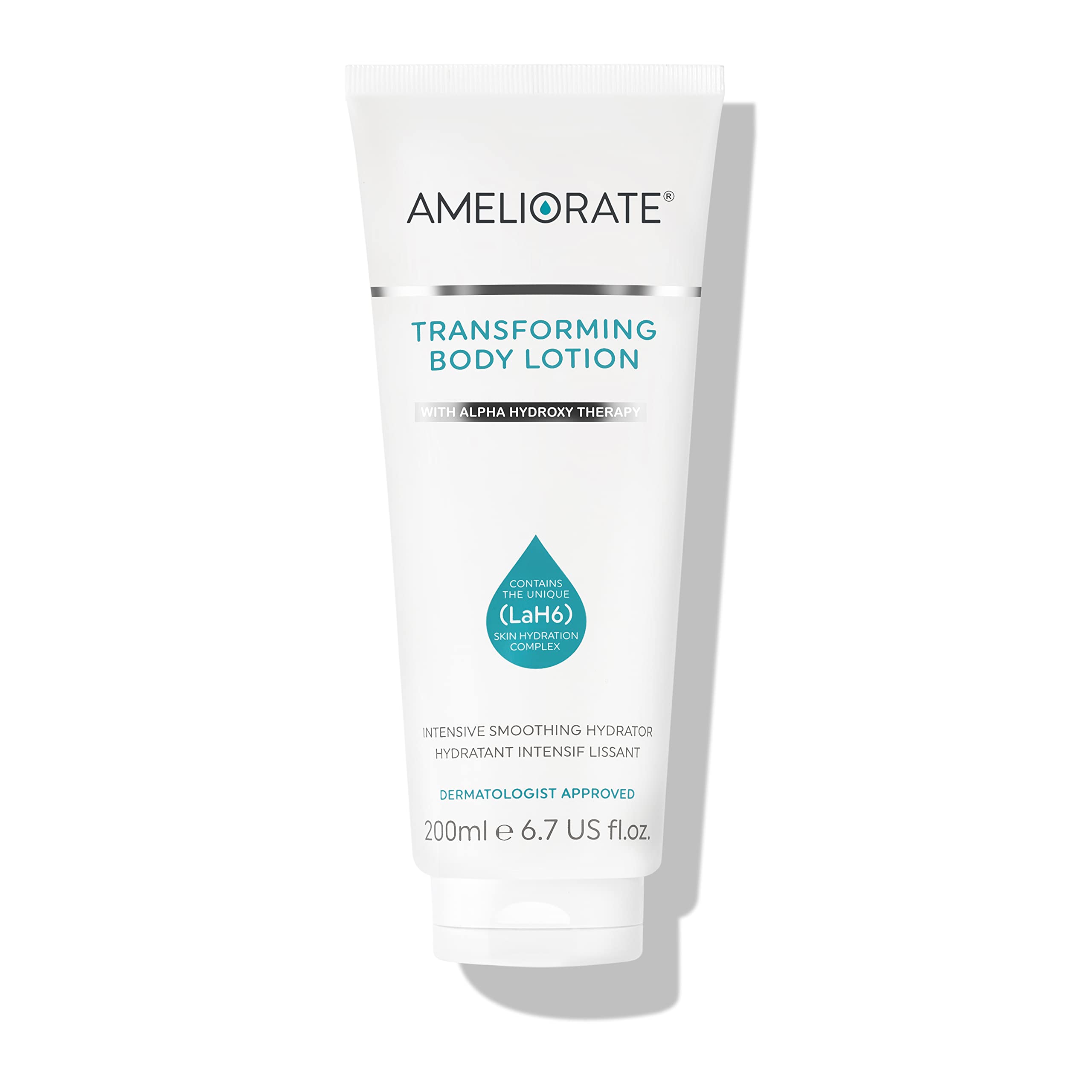 Ameliorate Transforming Body Lotion 200ml | LaB6, Lactic Acid, AHAs | Dermatologically tested, Menopause Friendly