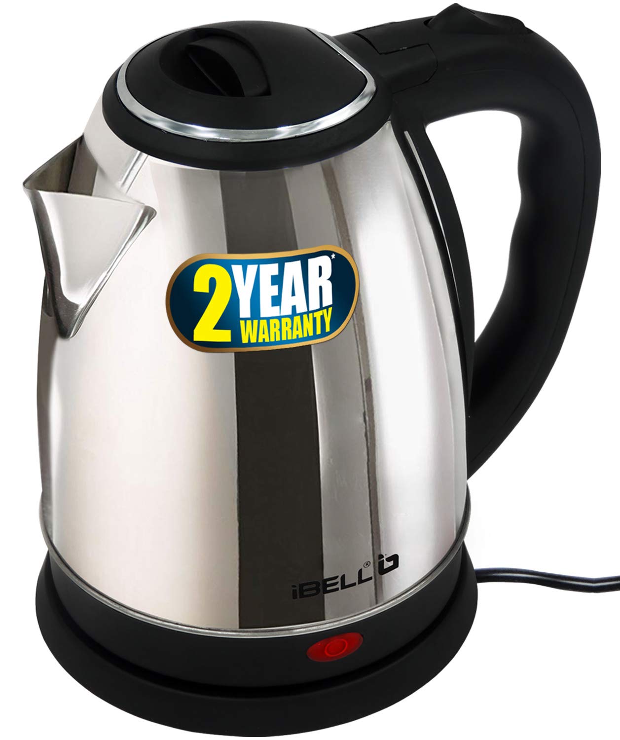 IBELL IBLSEK180M Stainless Steel Electric Kettle, 1.8 liter, 1500 watts, Auto Cut-Off Feature (Silver)