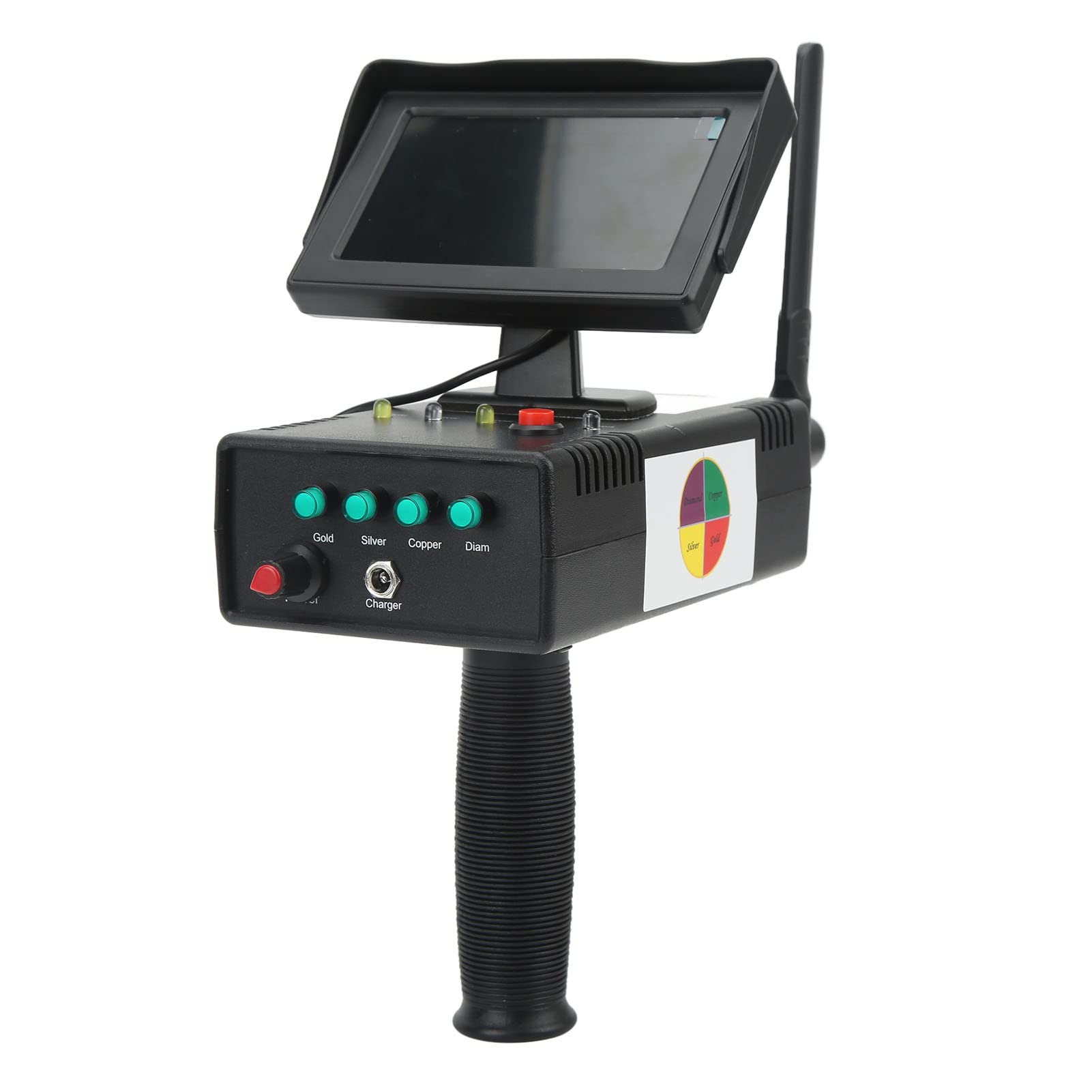 AKS 3D Professional Metal Detector Black Metal Finder with Screen Gem Detector AC100~240V