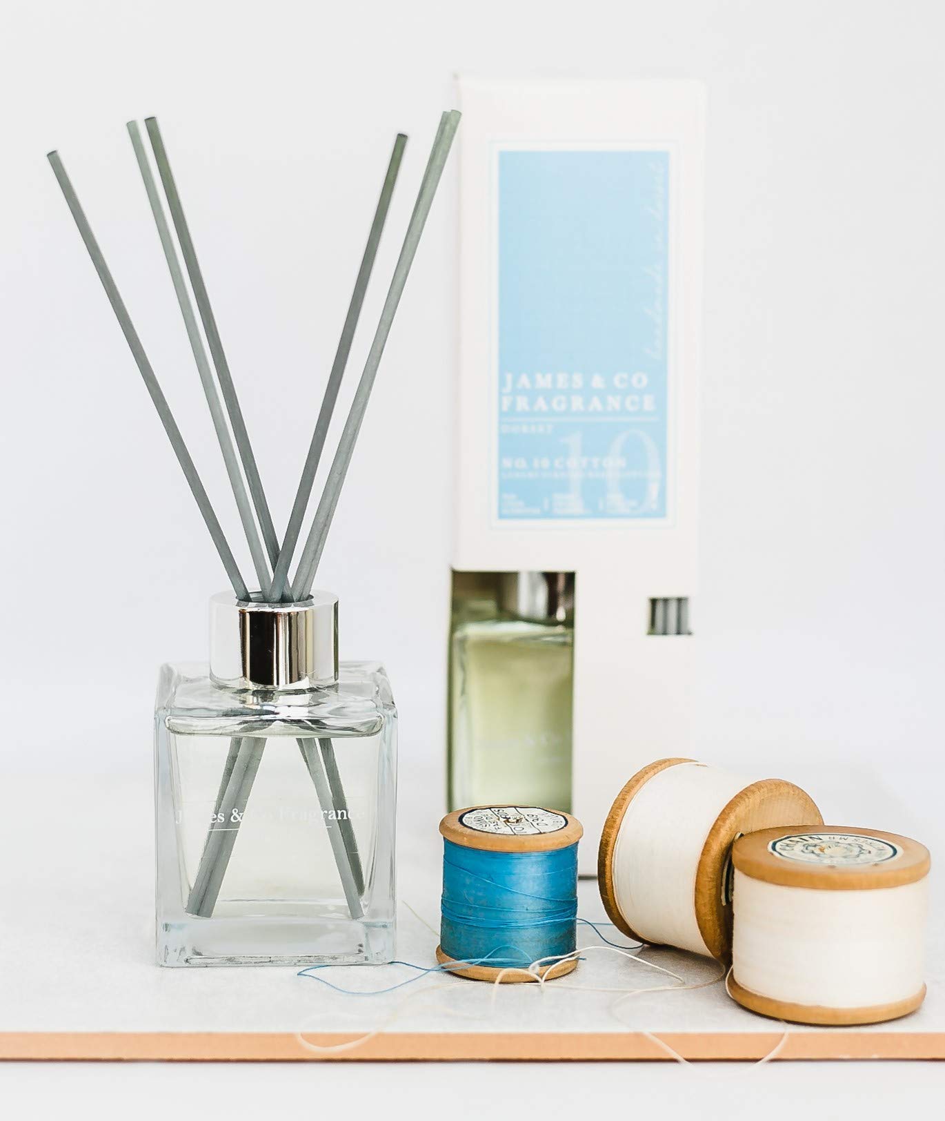 James & Co No.10 Cotton (Cotton & Linen) 100ml Home Fragrance Reed Diffuser Set