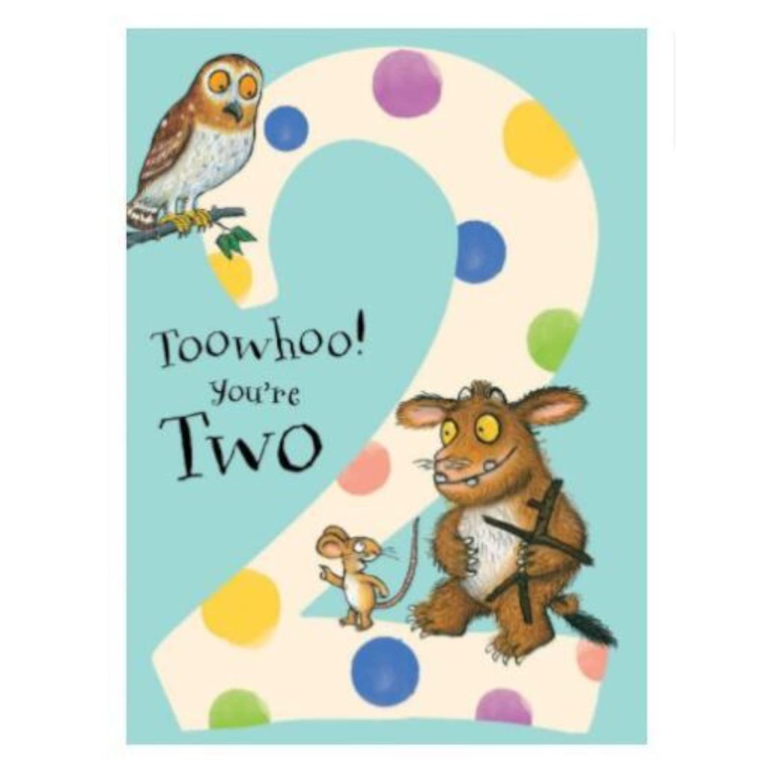 GruffaloOfficial The Age 2 Birthday Card, 2nd Birthday Card, Climate Pledge Friendly Card for 2nd Birthday, Recyclable Birthday Card, Officially Licensed Birthday Card