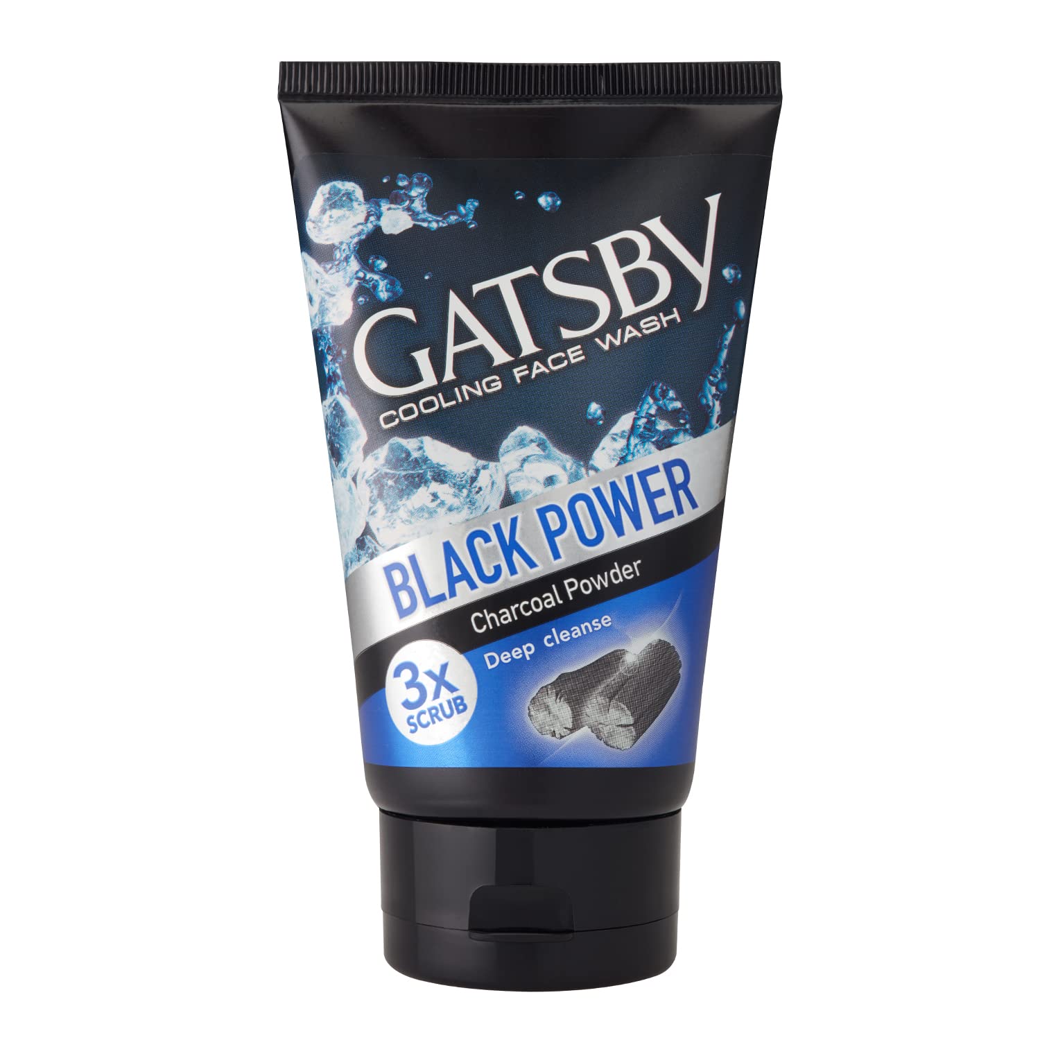 Gatsby Cooling Face Wash - Perfect Clean, Contains Charcoal Powder, Deep Cleanses, Powered With 3X Scrub, 100gm