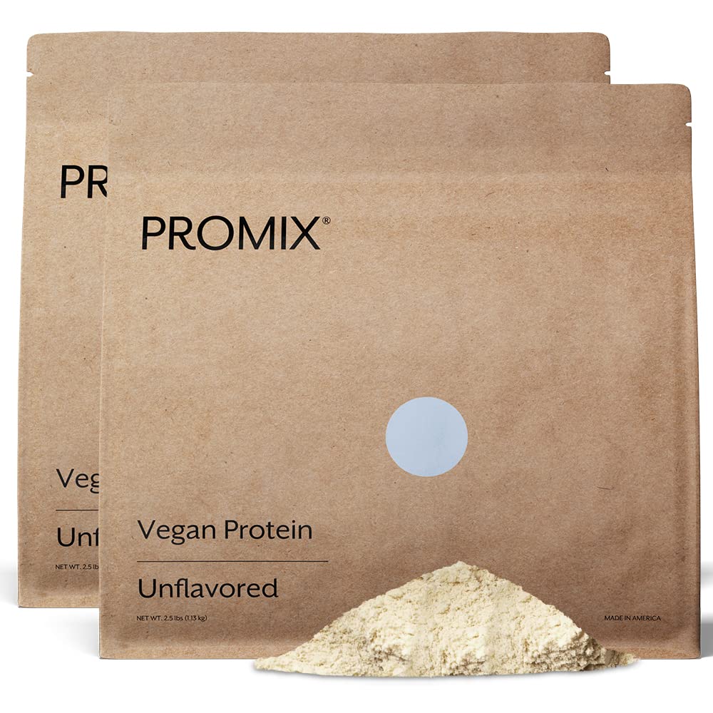 ProMix NutritionPlant-Based Vegan Protein Powder, Unflavored - 5lb Bulk - Pea Protein & Vitamin B-12 - ­Post Workout Fitness & Shakes, Smoothies, Baking & Cooking Recipes - Gluten-Free