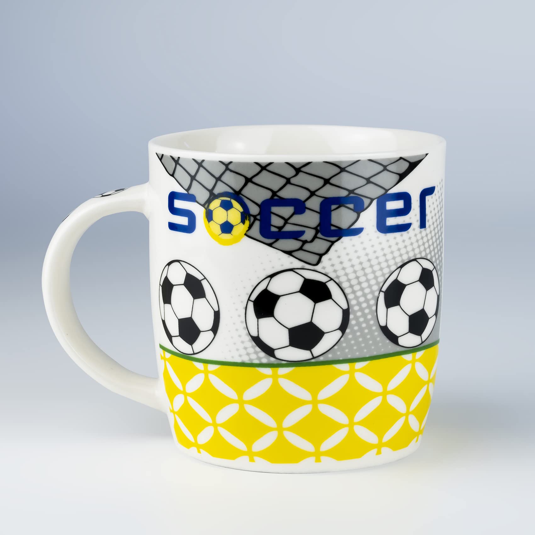 Home Brand Football Player Scores Goal Football Mug Pottery Ceramic Coffee Cup Tableware – 330ml