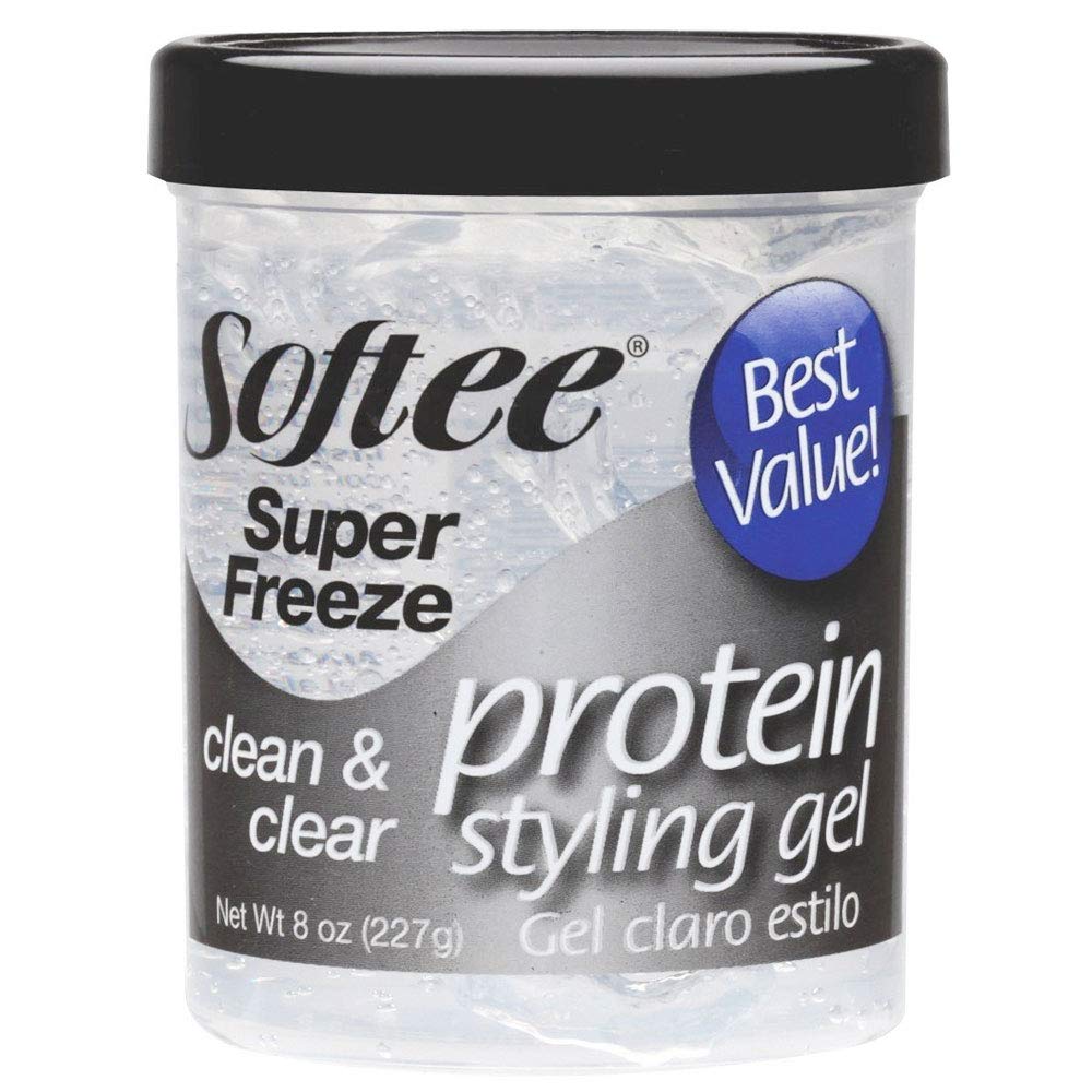 SofteeProtein Super Freeze Hair Styling Gel 8 Oz,Pack of 3