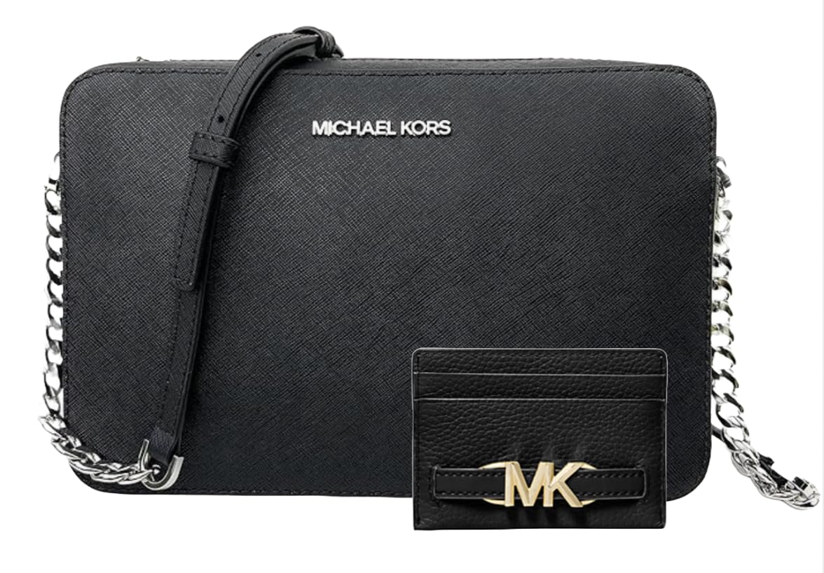 Michael KorsJet Set East West Women Crossbody Bundle Travel Coin Pouch or Reed Large Card Case.