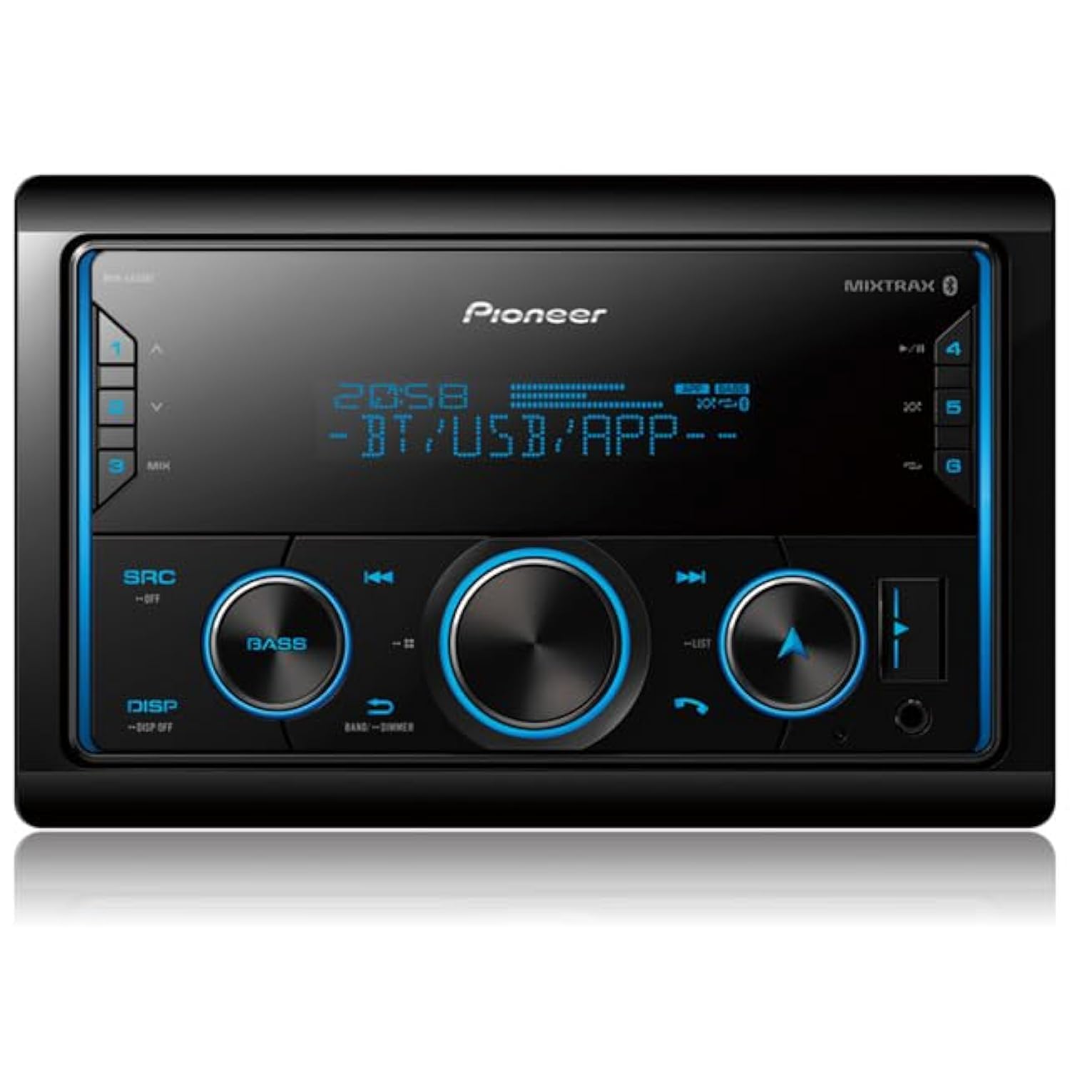 PioneerMVH-S425BT Double-DIN Digital Media Receiver with Dual Bluetooth, Smart Sync Compatible, Direct Control for IPhone and Android Phones