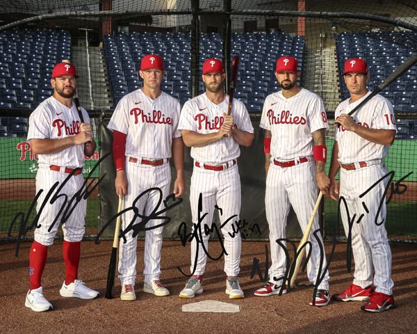 Ikonic FotohausBryce Harper Schwarber Realmuto Hoskins Castellanos Signed Photo Autograph Print Wall Art Home Decor