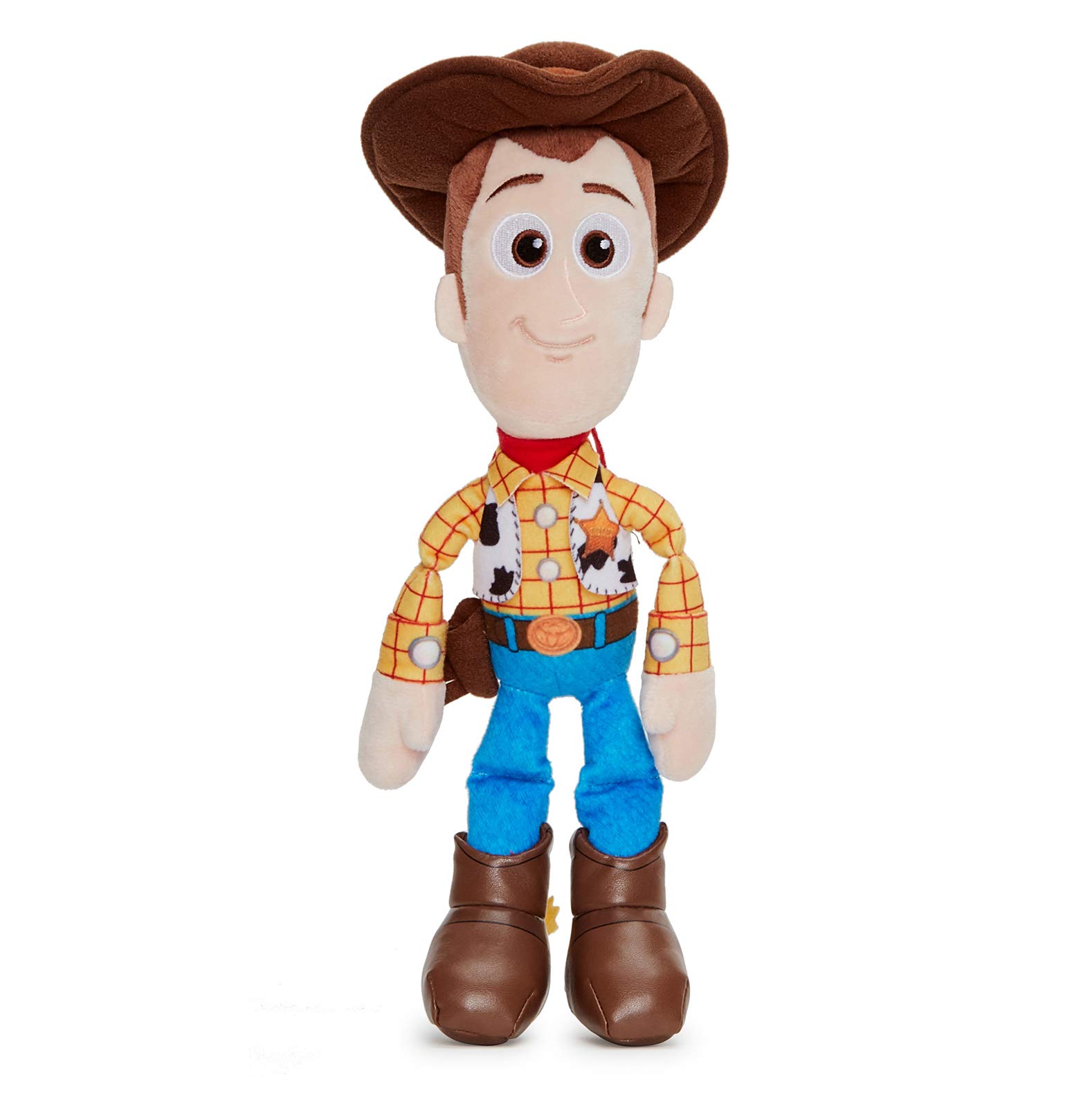 Disney 37267 Pixar Toy Story 4 Woody Soft Doll in Gift Box 25 cm, Blue