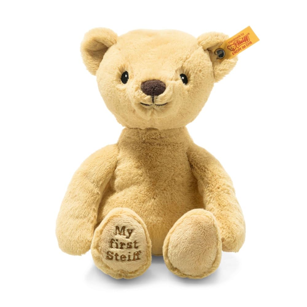 SteiffSoft Cuddly Friends My First Teddy Bear 26 cm Cuddly & Soft Washable Golden Blonde (242120), Beige