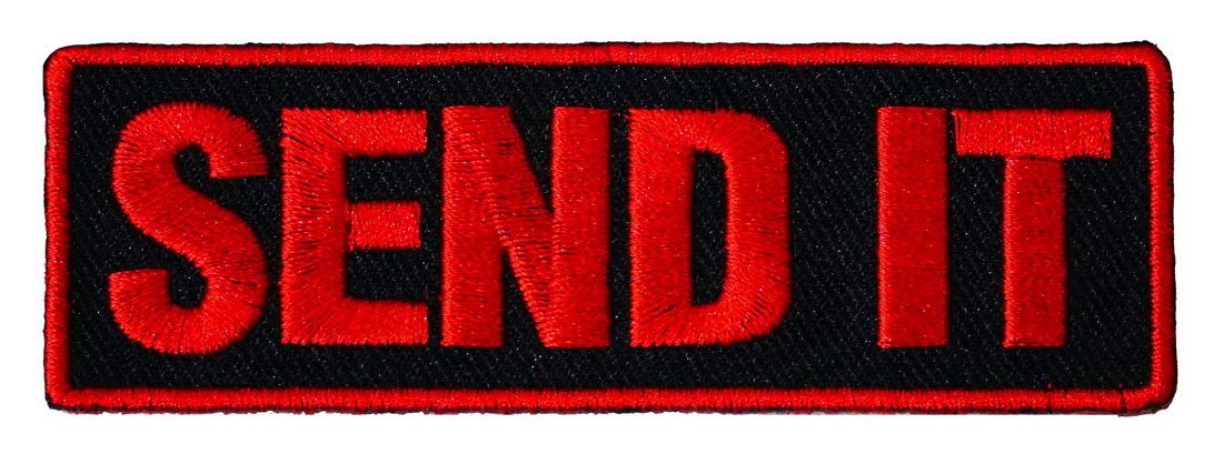 Send it Embroidered Iron On Patch Jean Jacket Bag Uniform Military US USA United States