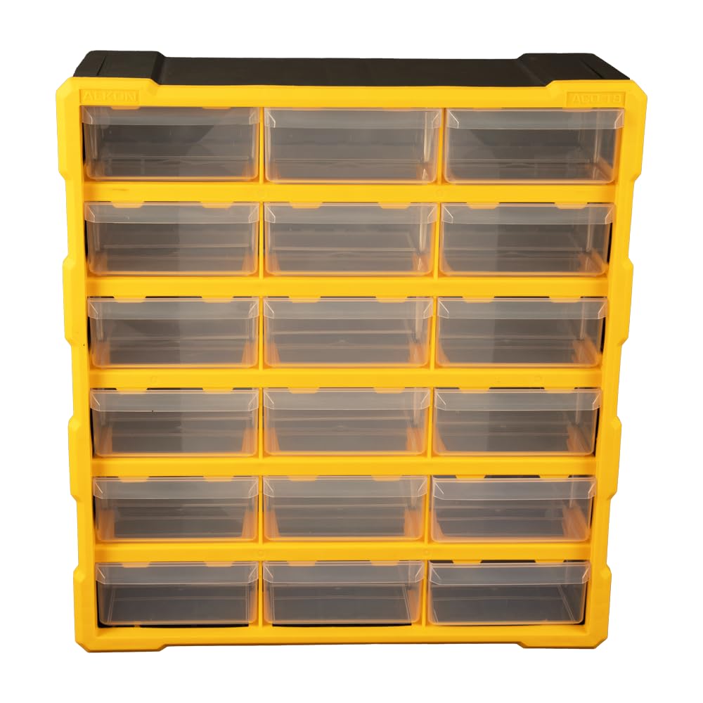 SKY Component Organiser with Drawers (ACO18) Small Parts Storage|Jewellery | Pharmacy | Shop | Medicine | Nuts |Screws | Bolts | DIY | Clinic | Hospital | Multiple Drawers-18 Drawers