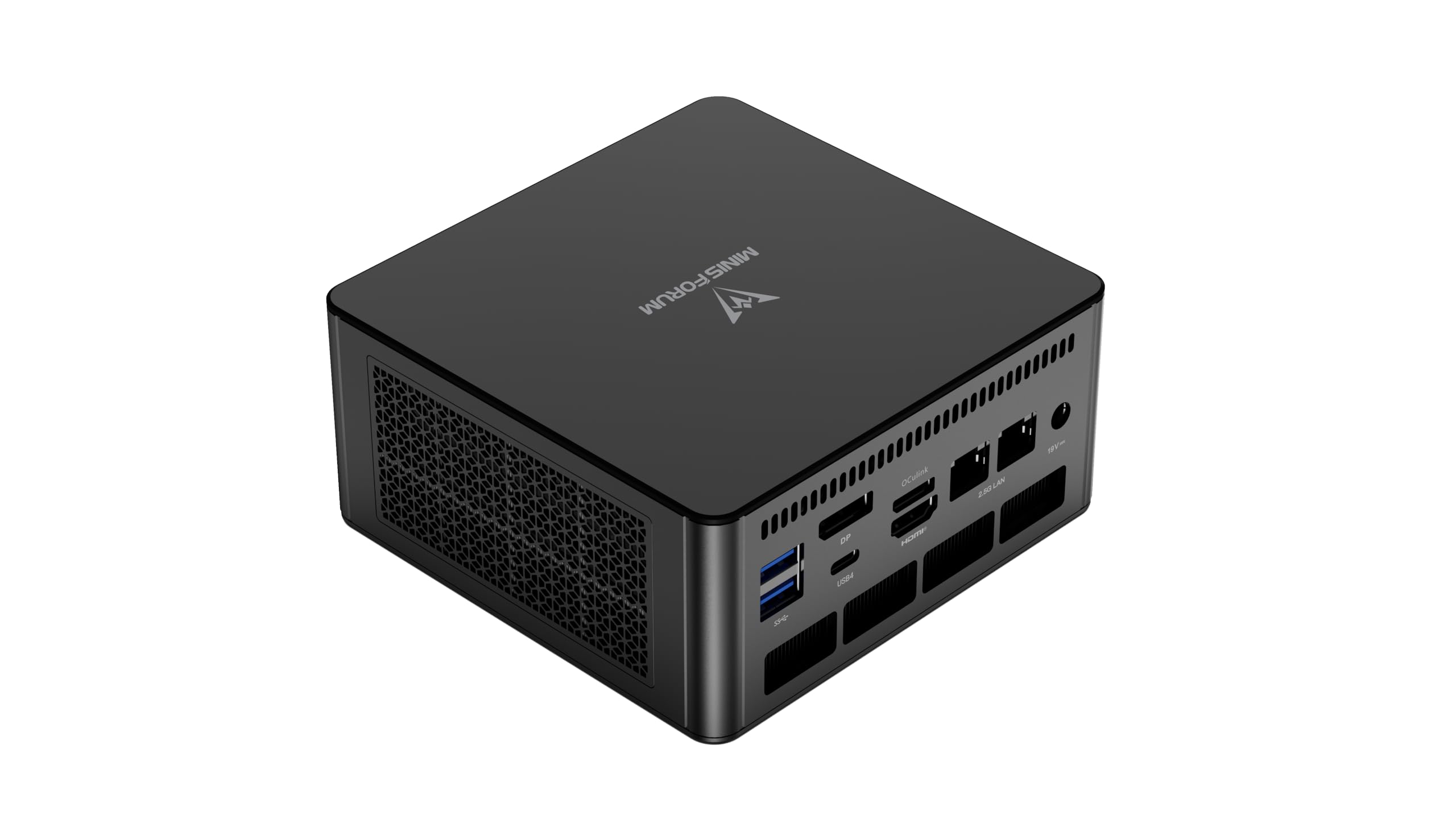 MINISFORUMUM890 Pro Mini PC AMD Ryzen 9 8945HS(8C/16T, up to 5.2GHz) 64GB DDR5 1TB PCIe4.0 SSD, 2xUSB4(PD 8K)|1xHDMI|1xDP Four Outputs, 2x RJ45, BT5.2 4xUSB3.2 AMD Radeon 780M Graphics Micro Computer