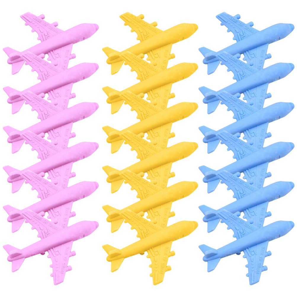 Tofficu 18Pcs Airplane Erasers Plane Erasers Helicopter Pencil Eraser Cute Erasers Cartoon Eraser for Kids Party Favors