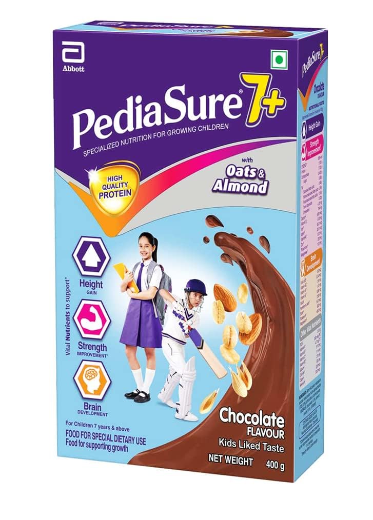 Kten Pediasure 7+ Oats & Almond Chocolate Flavour 400 gm with Spoon