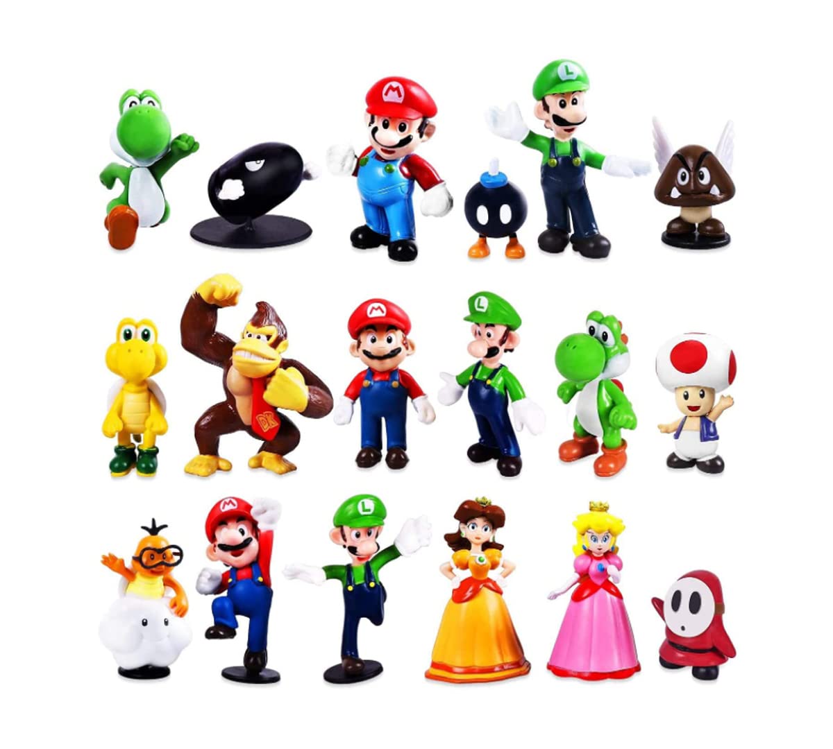 Buy Super Mario and Luigi Action Figures Toy Set of 1-3'' Mario Luigi ...