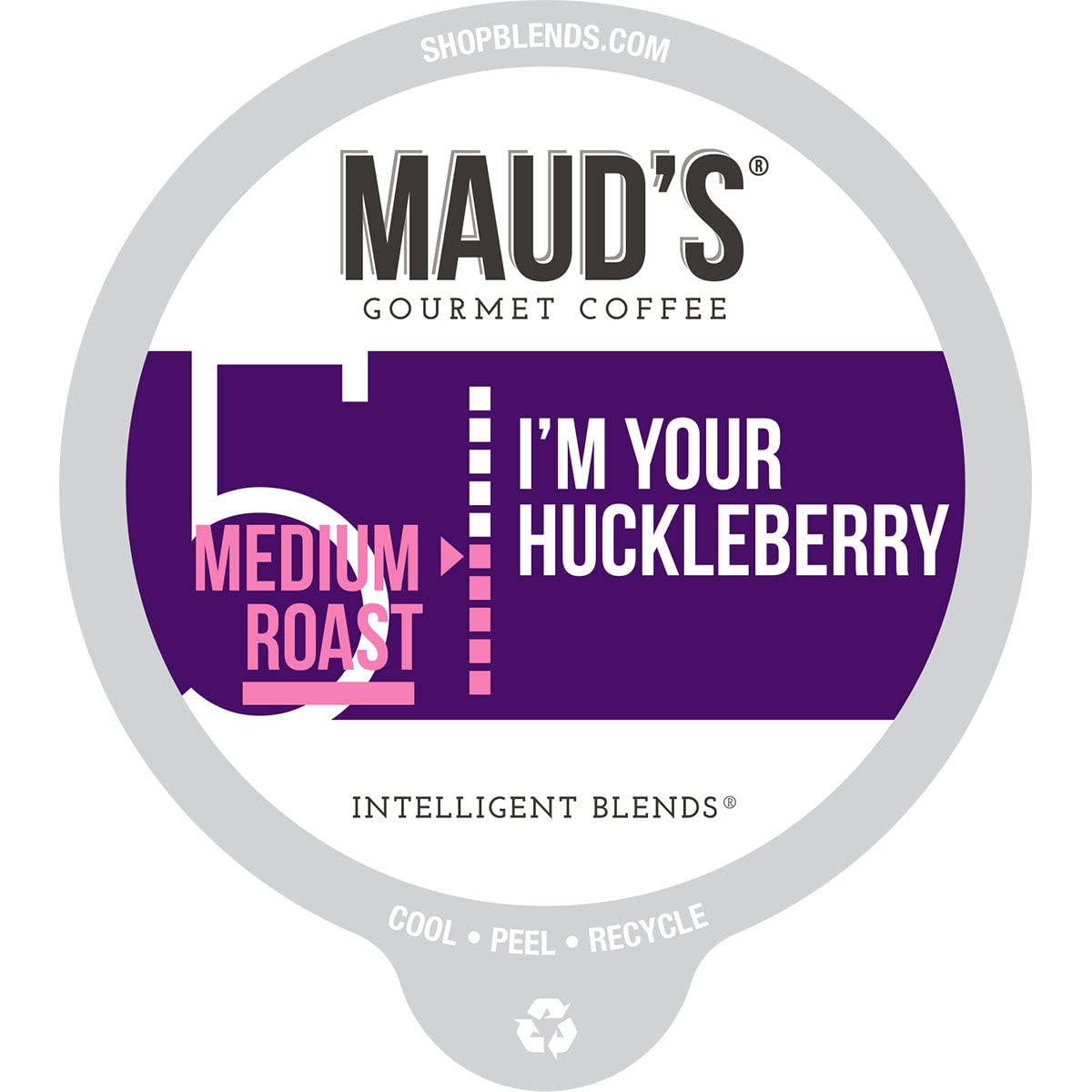 Maud's Huckleberry Flavored Coffee Pods, 18 ct | I'm Your Huckleberry Flavor | 100% Arabica Medium Roast Coffee | Solar Energy Produced Recyclable Pods Compatible with Keurig K Cups Maker