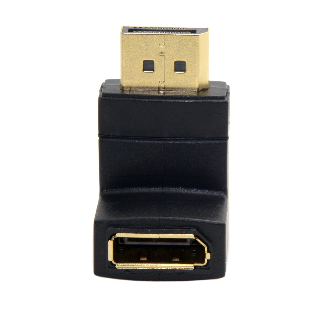 Down Angled 90 Degree DisplayPort Male to Female Extension Adapter