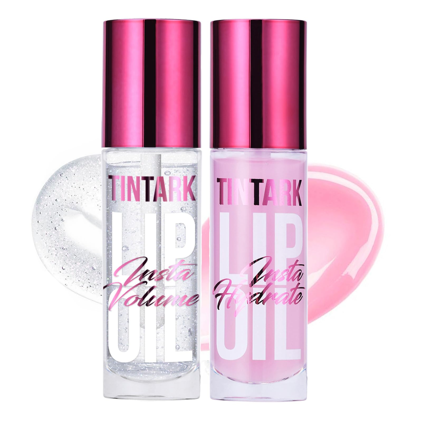 TintarkProfessional Lip Plumper Set, Instant Plump, Moisturizer & Softer Lips, Double Fix for Lip: Hydrate & Volumize, DUO-ACTION Lip Gloss Plumping, Hydrating Lip Oil Reduces Lip Lines for a Fuller