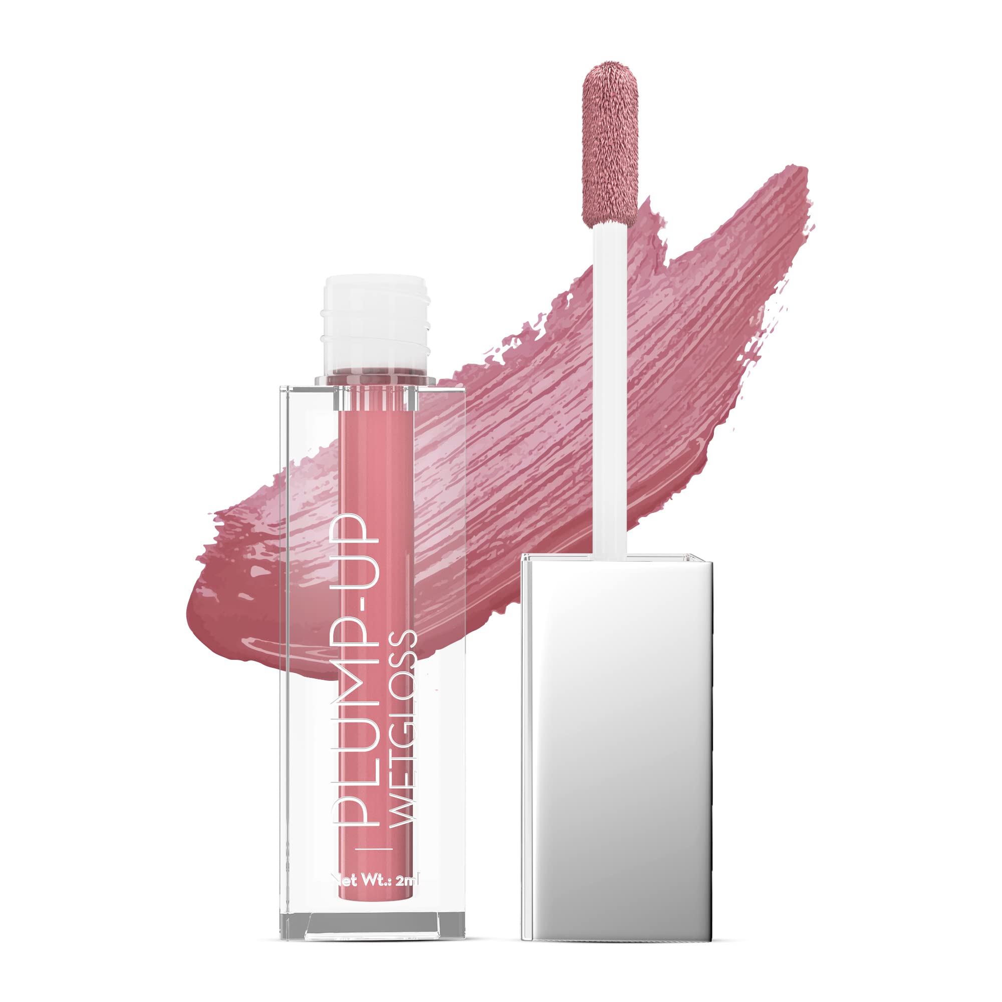 Swiss Beauty Plump-Up Wet Lightweight Lip Gloss With High Shine Glossy Finish For Fuller And Plump Lips | Shade- Mauve Muse, 2Ml|