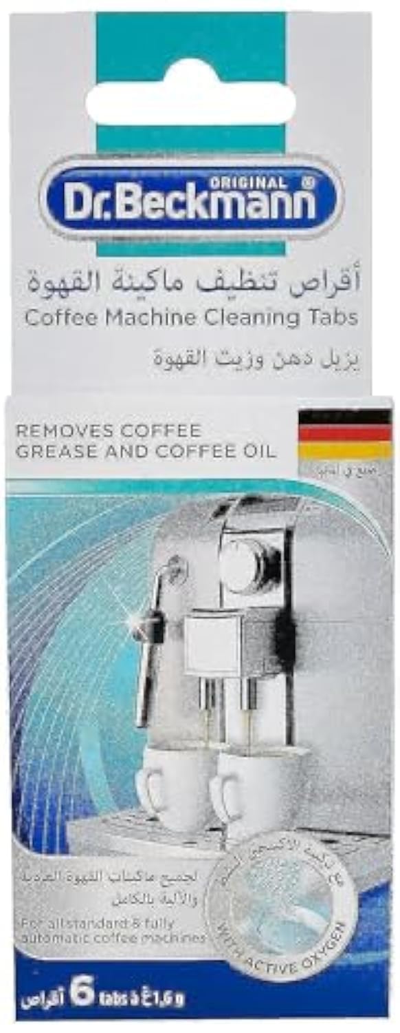 Dr. Beckmann Coffee Machine Cleaningdescaling Tabs With Active Oxygen Formula|Suitable For Standard,Semi& Fully Automatic Dispensers|Removes Coffee Oil Deposits|For A Perfect & Fresh Coffee|6 Tablets