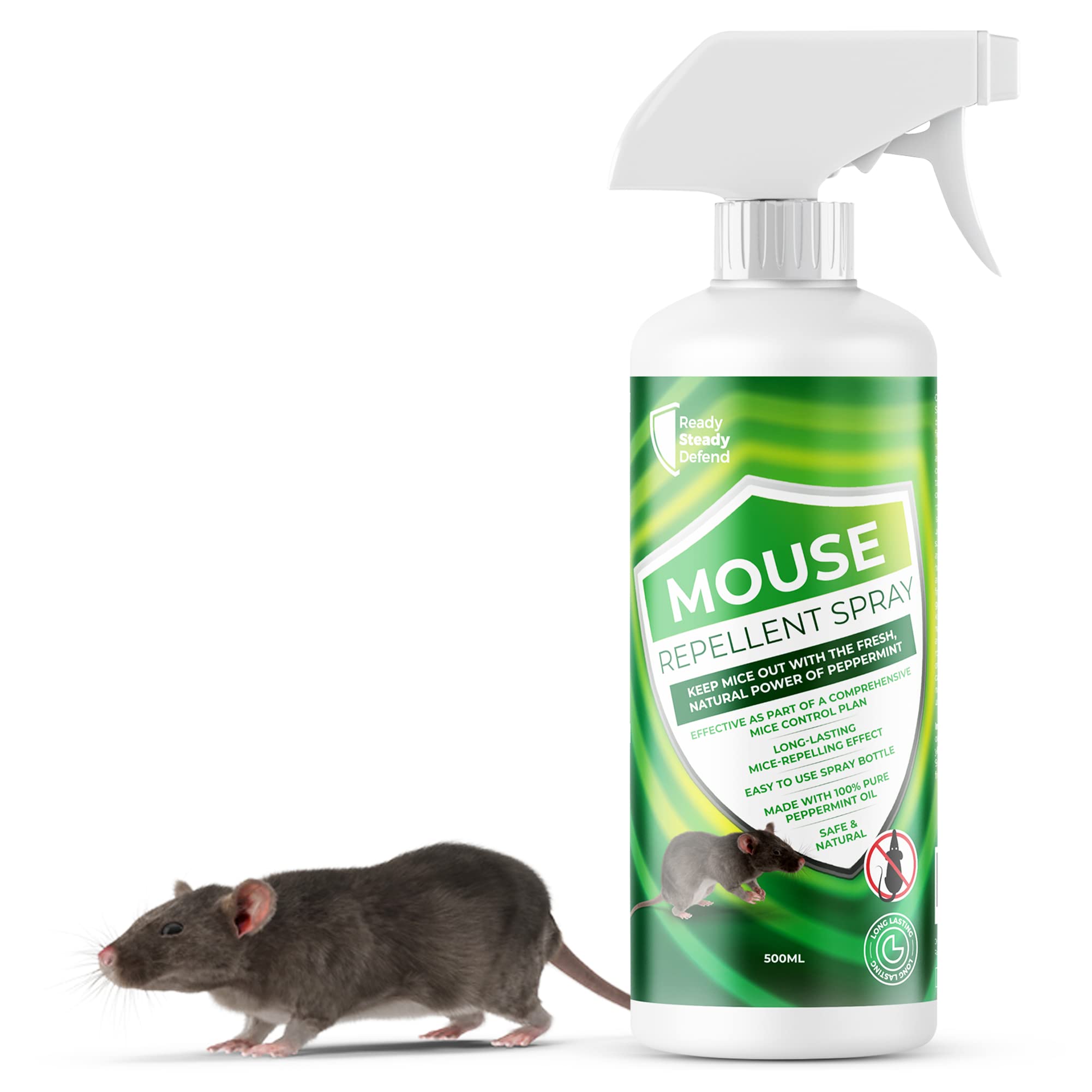 Mouse Repellent Spray & Rat Spray | Peppermint Oil 100% Natural Mice Repellent | Perfect Alternative to Traps & Bait