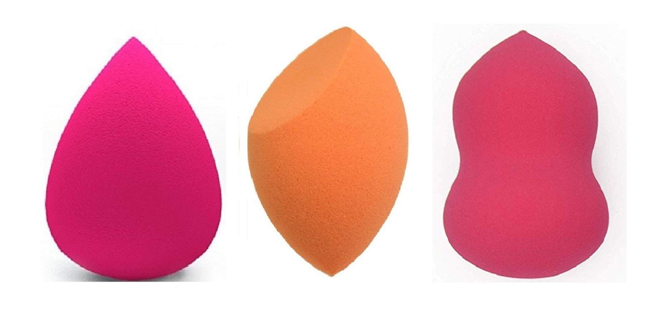 AY Makeup Sponge Set Beauty Blender, Soft Sponge For Liquid Foundation, Creams, and Powders for Wet and Dry Makeup, Pack of 3 Pieces (Colour May Vary)