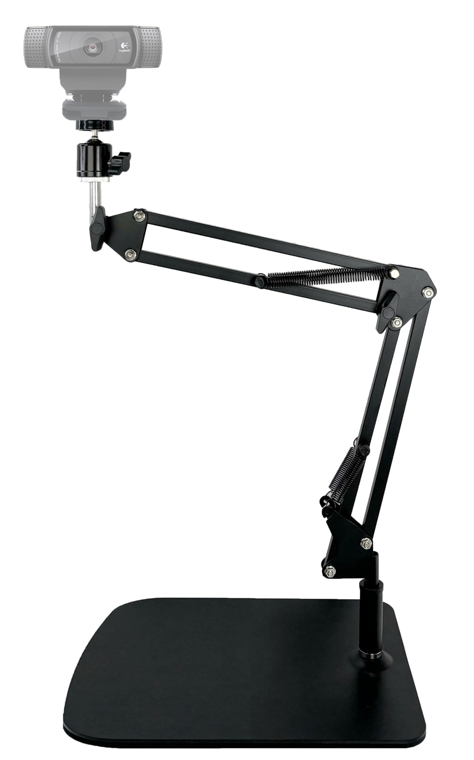 Tabletop Webcam Stand,Webcam Boom Arm Holder for Logitech Webcam C920x C922x StreamCam C930e C925e Brio 4K,Brio 500 Webcams (Black)