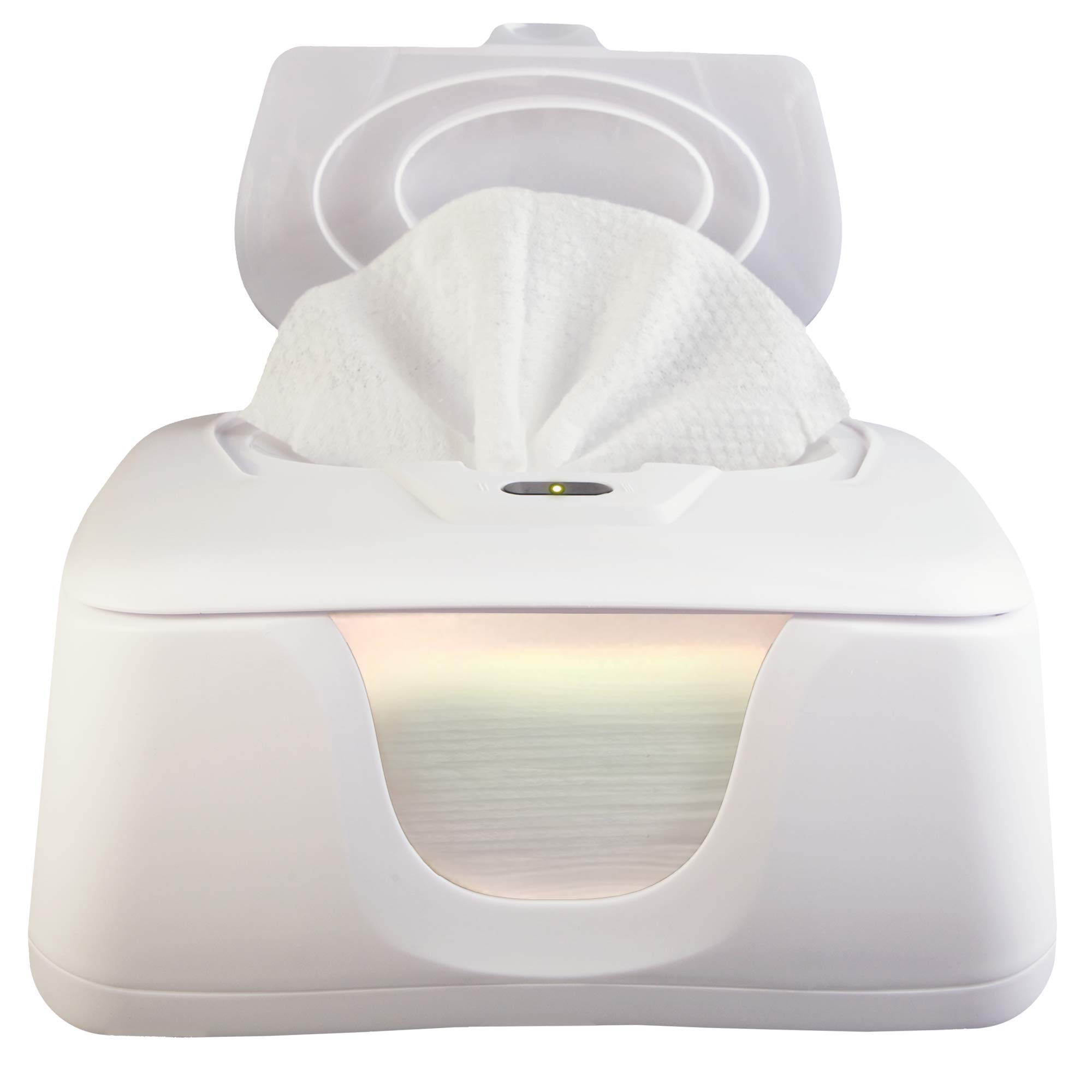 Baby Wet Wipe Warmer and Wet Wipe Dispenser, Advanced Features - 4 Bright Auto Off LED Ample Lights for Nighttime Changes, Dual Heat for Baby's Comfort, Improved Design and Only at Amazon