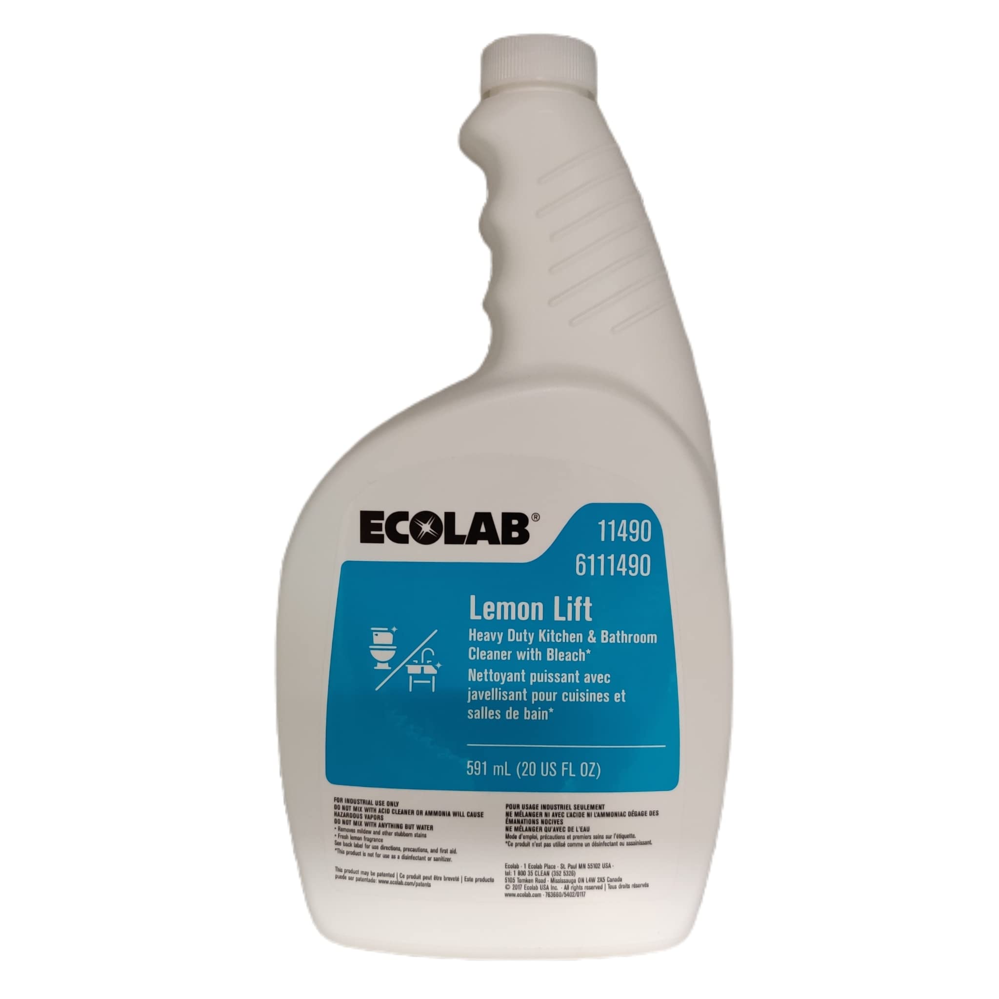 EcolabLemon Lift Heavy Duty Kitchen & Bathroom Cleaner with Bleach- 20 FL OZ