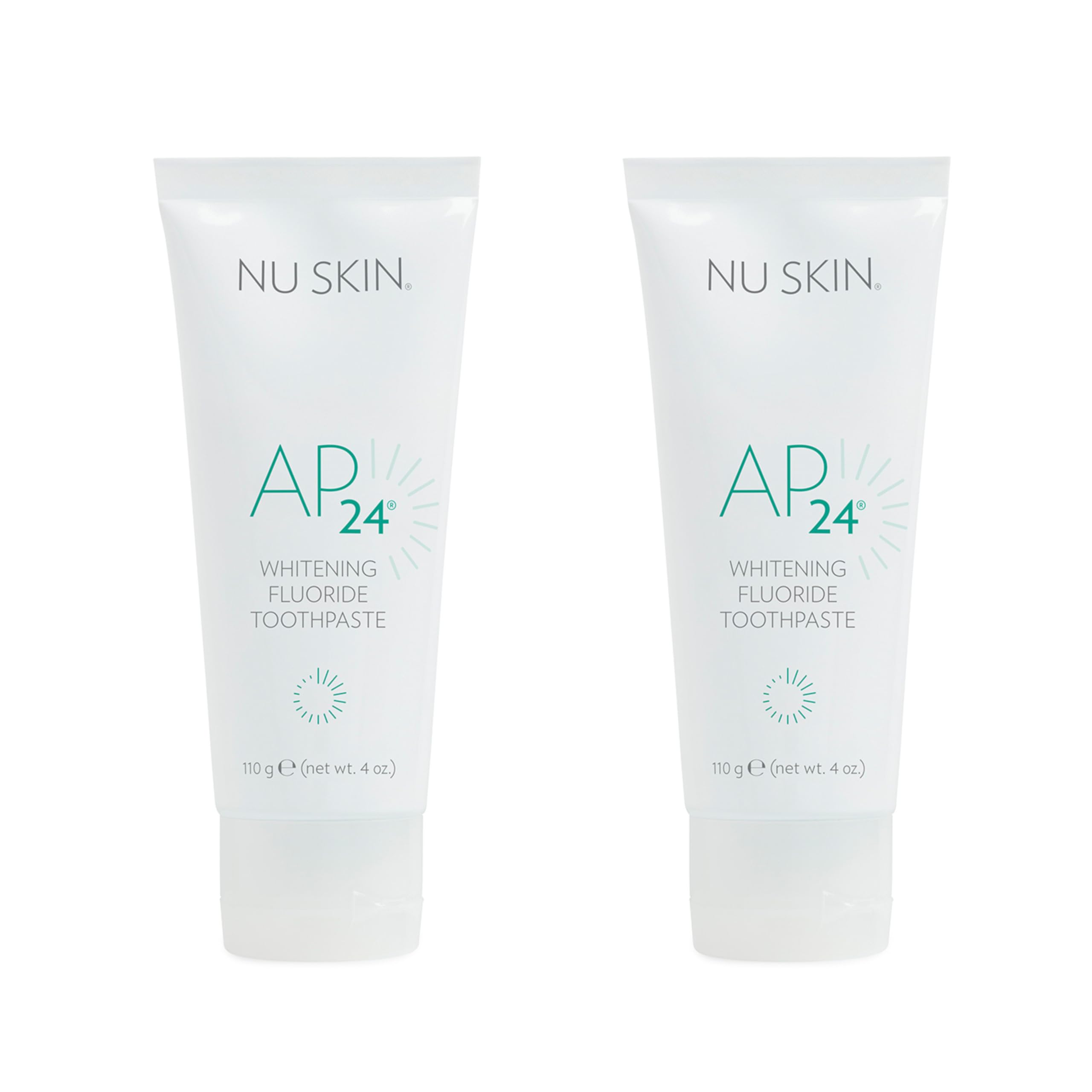 Nu Skin AP 24 Whitening Fluoride Toothpaste | 4oz | Brightens and Whitens Teeth | Helps Prevent Dental Cavities | Gentle Vanilla Mint Formula | 2 Pack