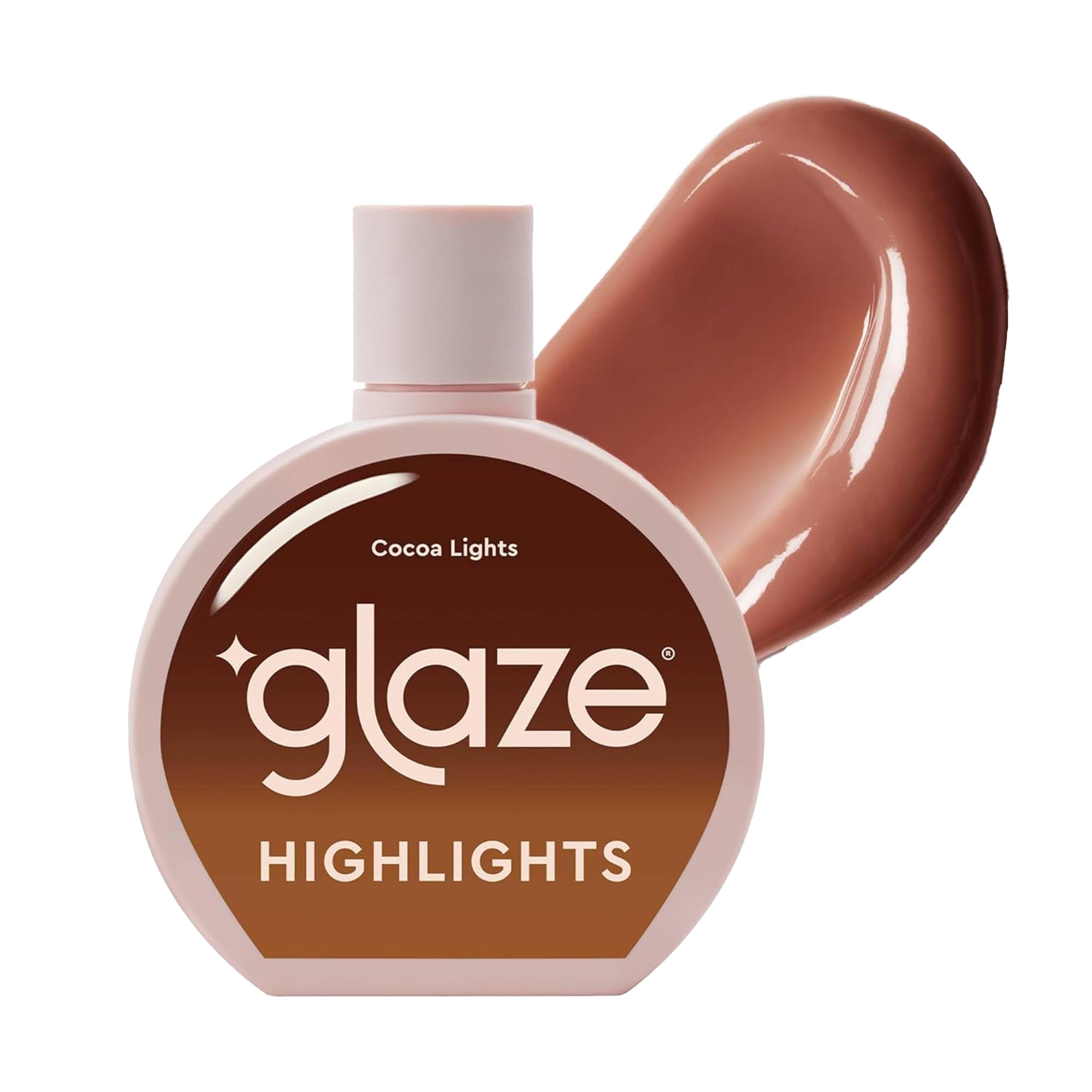 glazeSuper Gloss Color Conditioning Gloss – Cocoa Lights for Medium to Dark Brown Hair with Highlights – Rinse Out Semi-Permanent Hair Gloss that Enhances Color and Boosts Shine & Hydration