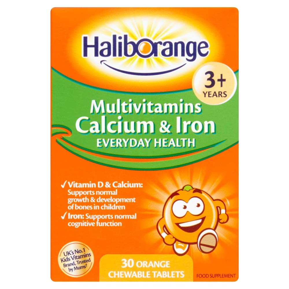 Haliborange Seven Seas Kids Multivitamins Calcium & Iron 30 Orange Flavour Chewable Tablets