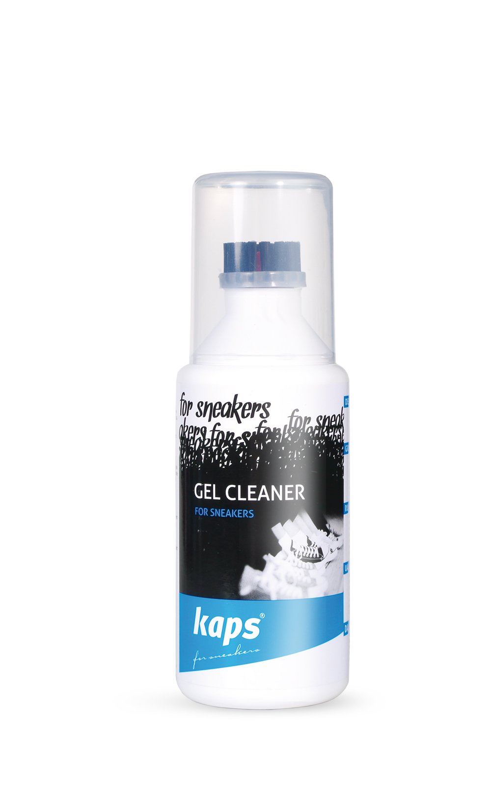 KapsGel Cleaner for Sneakers and Casual Shoes with Brush Applicator, Leather Textile Suede Nubuck Canvas, 100.00ml, Transparent (Neutral)