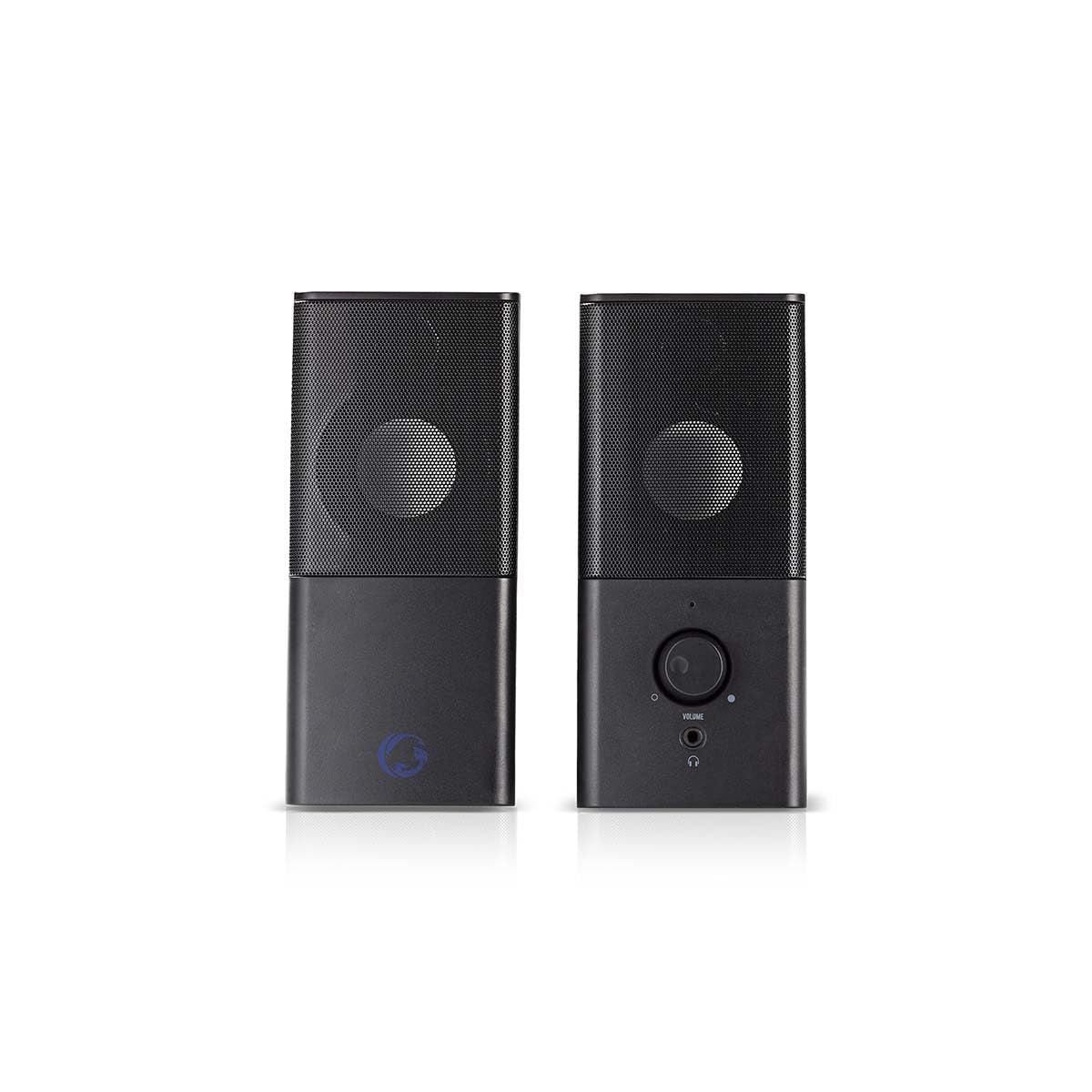 NEDIS Gaming Speakers 2.0 of 18W for PC and Laptops, with USB and 3.5mm, Black