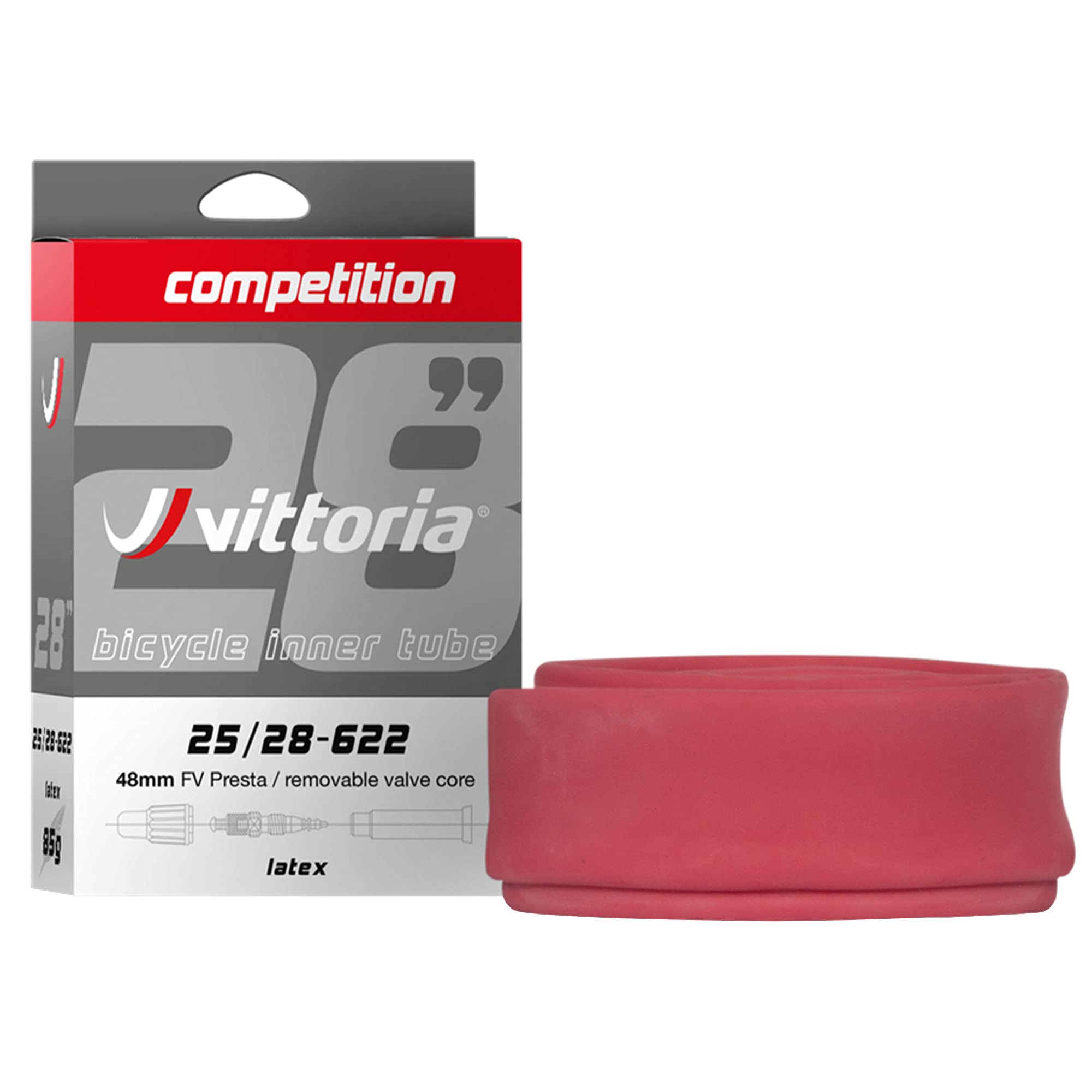 Vittoria Competition Latex Tube - Performance Bike Tire Tube - Lightweight Bicycle Inner Tubes for Racing