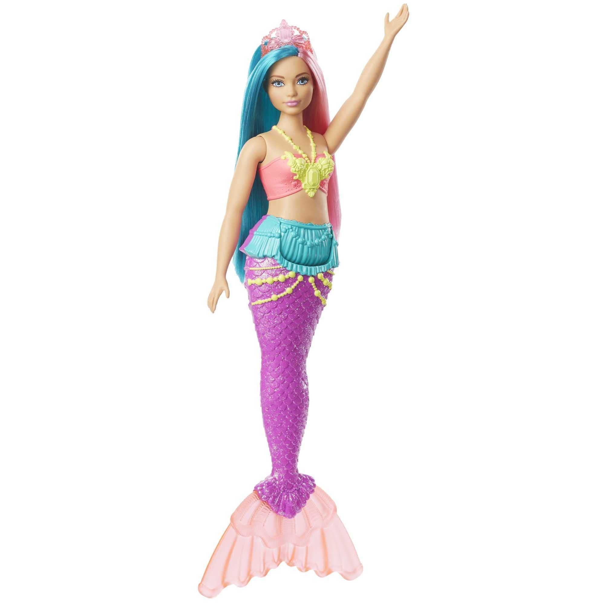 Barbie Dreamtopia Mermaid Doll, 12-inch, Teal and Pink Hair