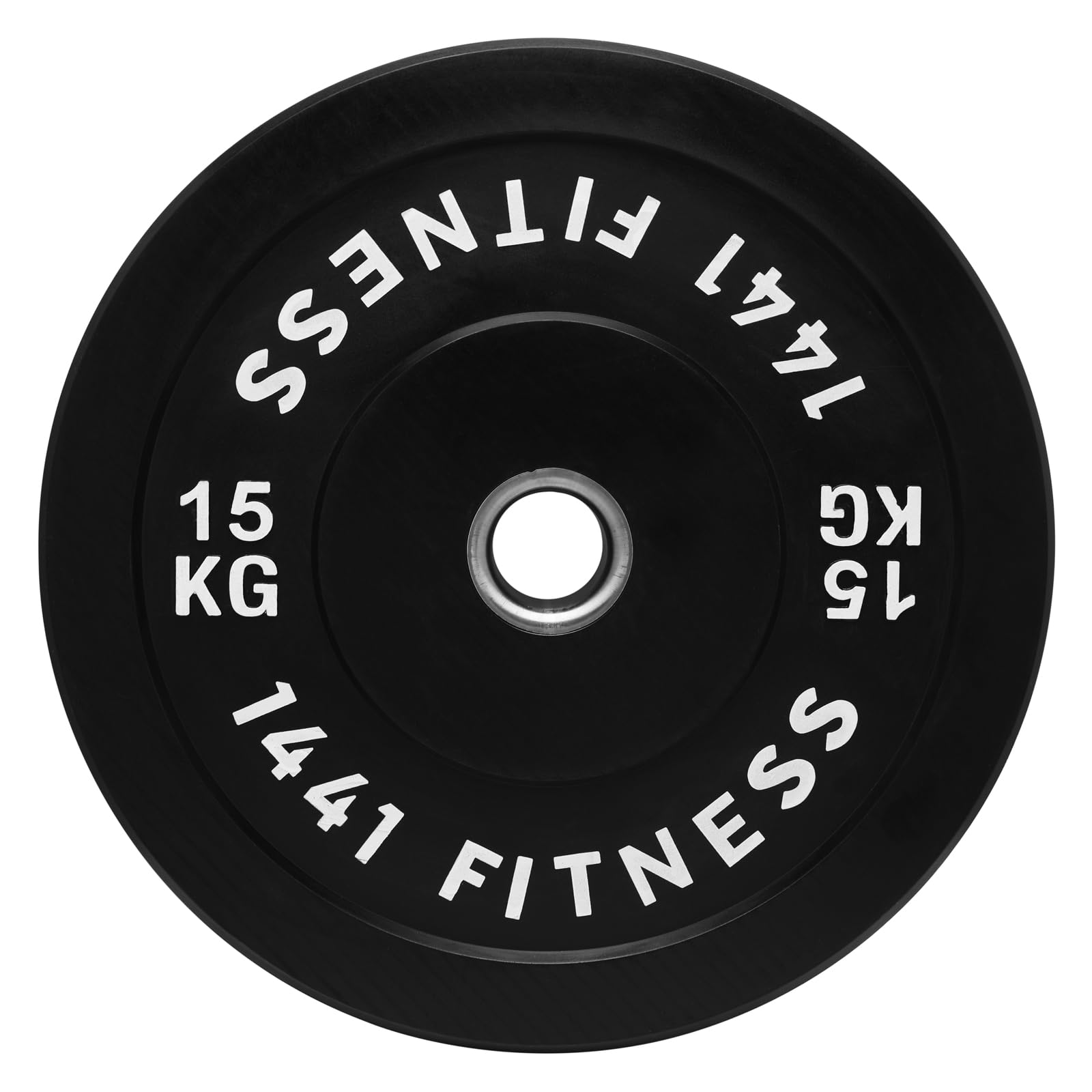 1441 Fitness Black Rubber Bumper Plates, 1 Piece, Strong and Durable Rubber Exercise Weight Plates, Ideal for Quick Weight Changes