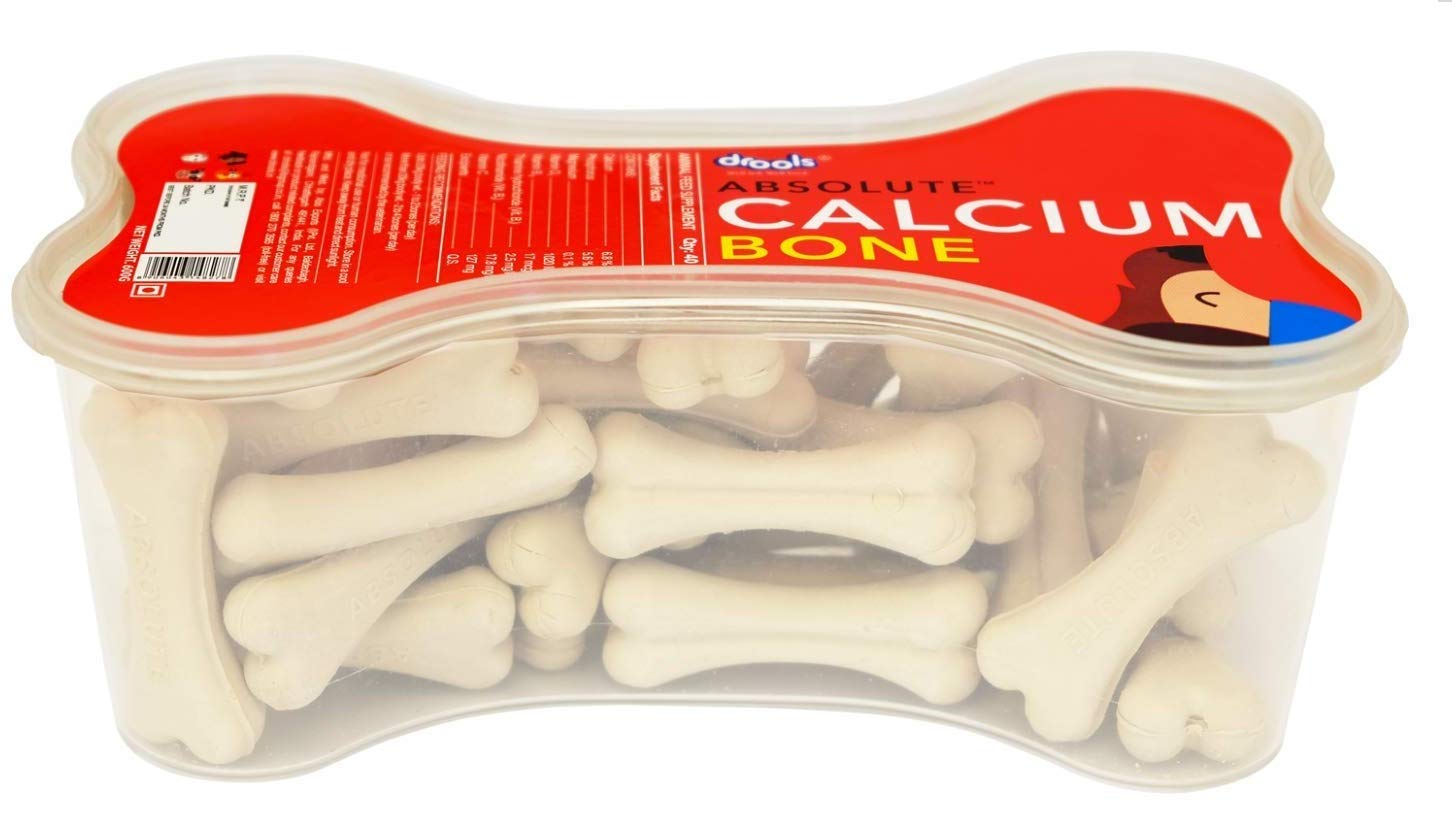 DroolsAbsolute Calcium Bone Jar, Dog Supplement Treat - 20 Pieces (300g)