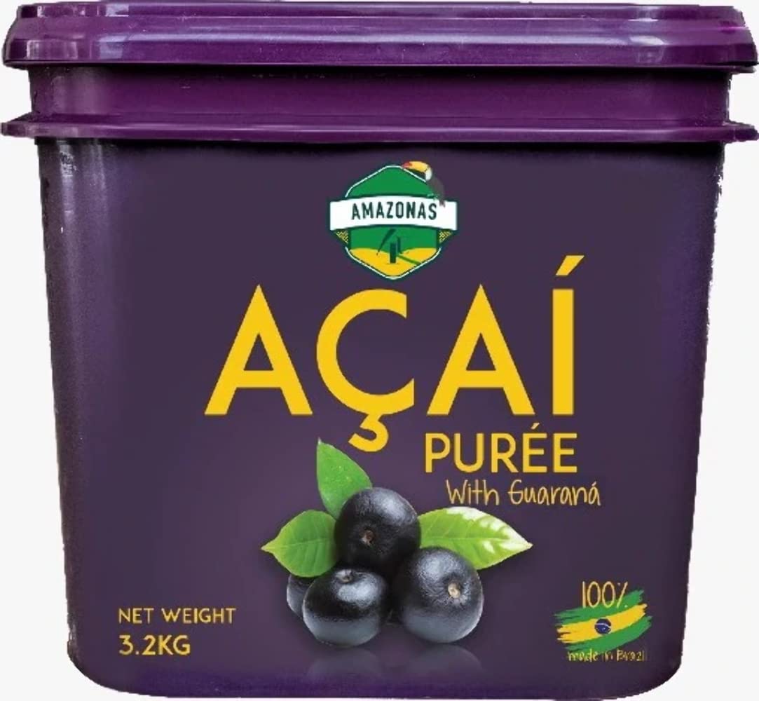 AMAZONAS4UAcai Puree with Guarana Frozen Fruit -3.2kg