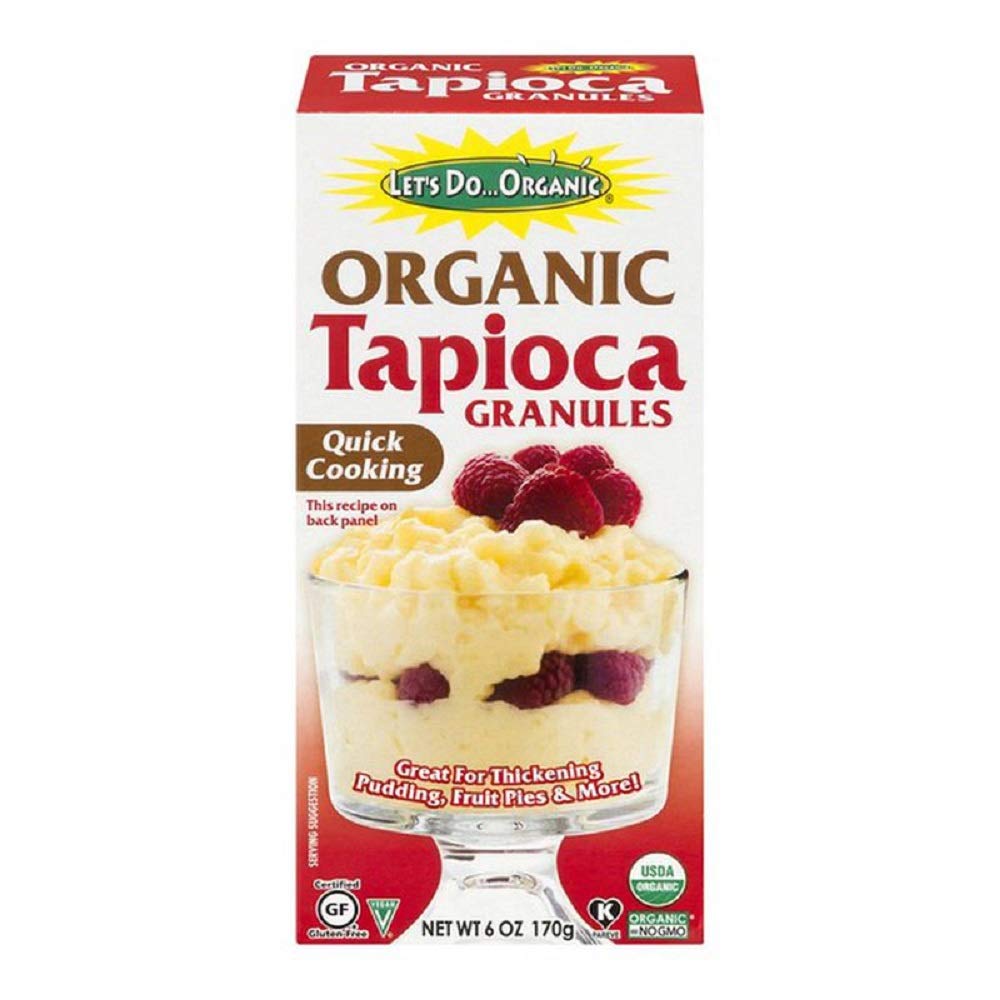 Let's Do Organic Tapioca Granules - Instant Tapioca, Tapioca Flour for Baking, Tapioca Starch Flour, Organic Tapioca Pudding Mix - 6 Oz (Pack of 1)